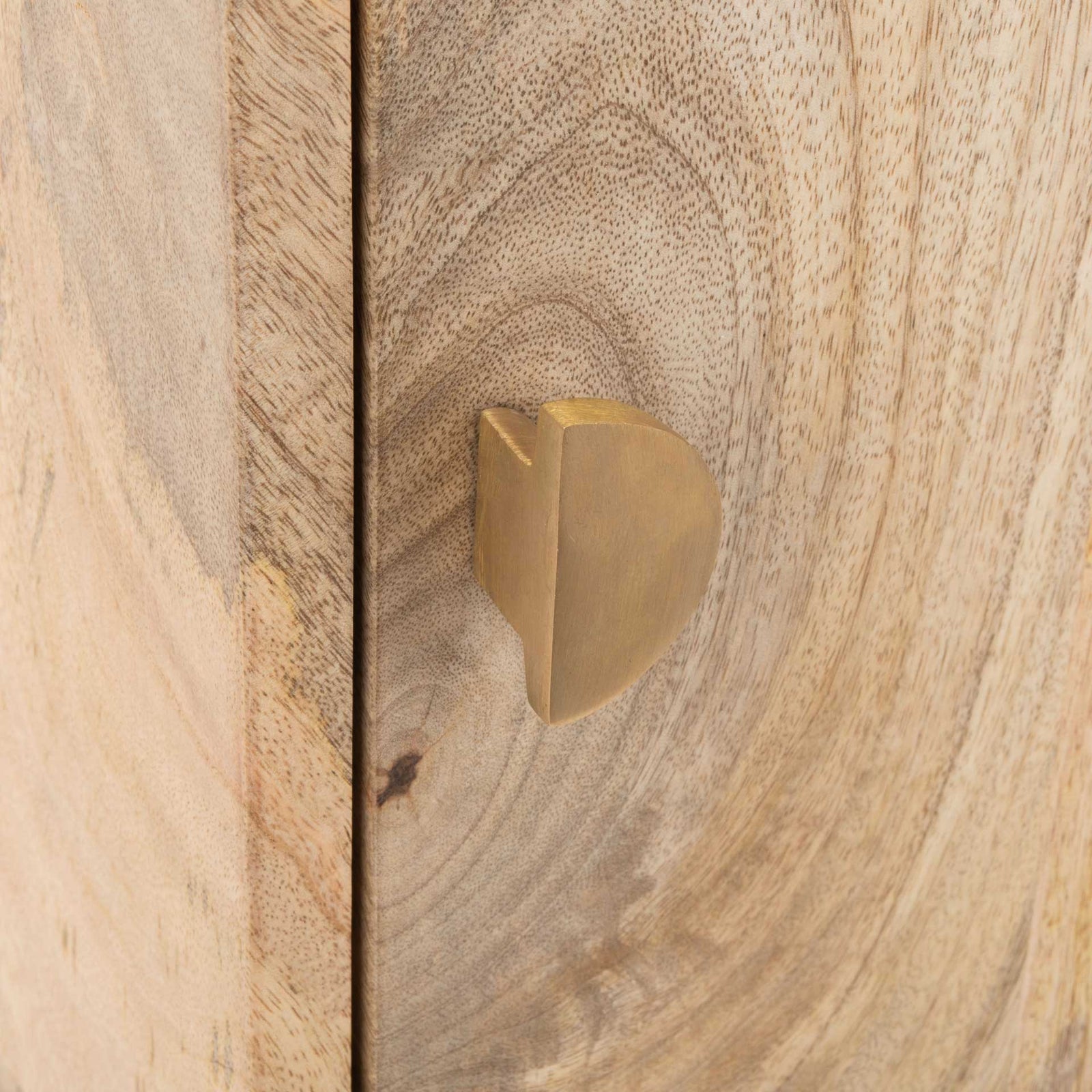 Flannery Nightstand Natural/Brass