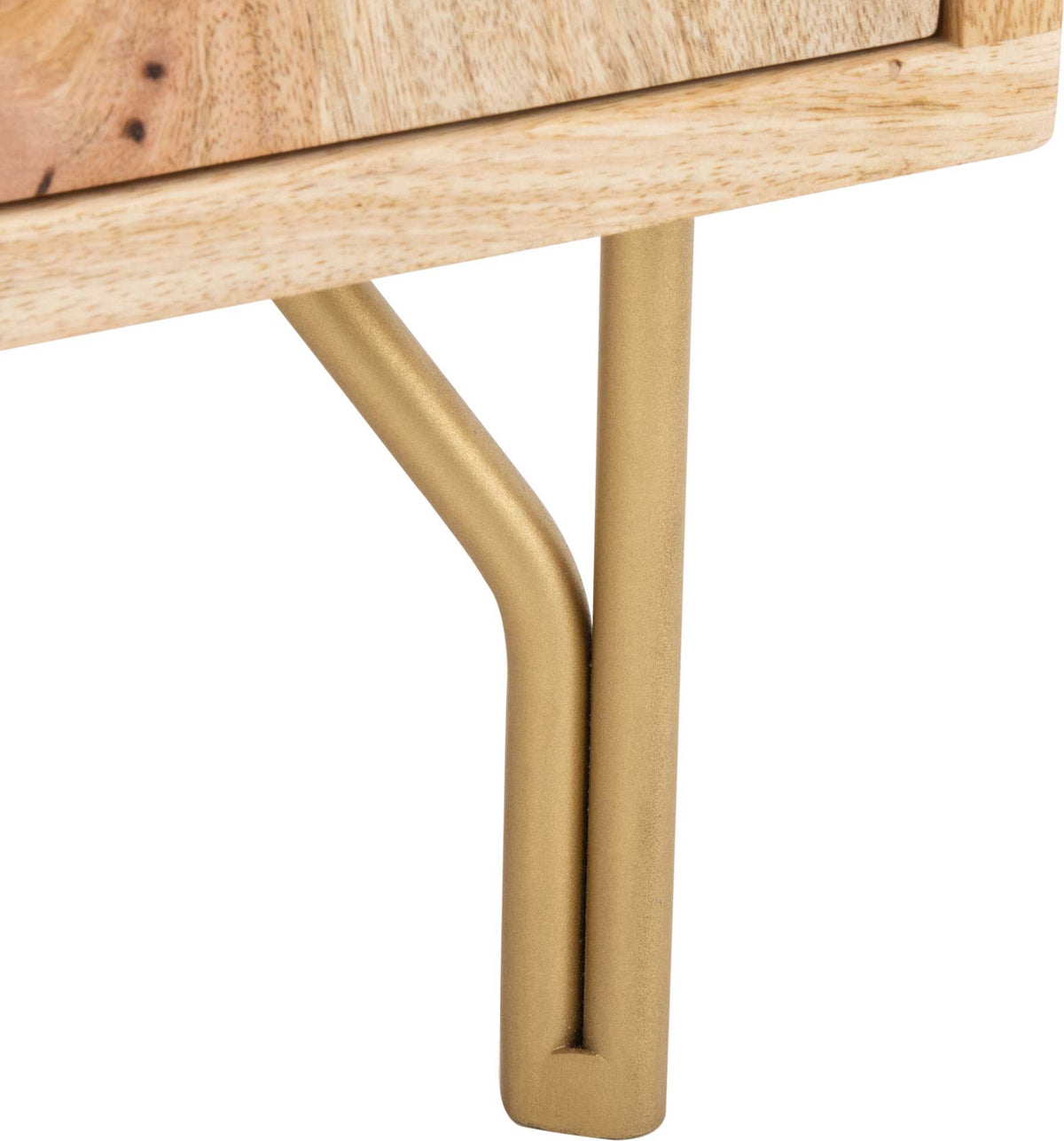 Flannery Nightstand Natural/Brass