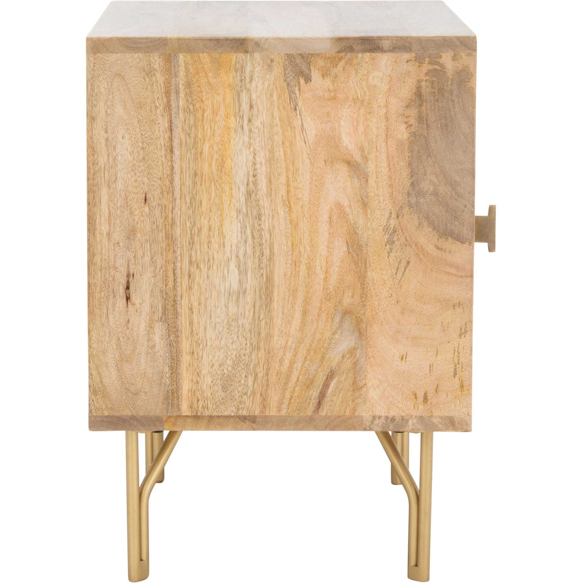 Flannery Nightstand Natural/Brass