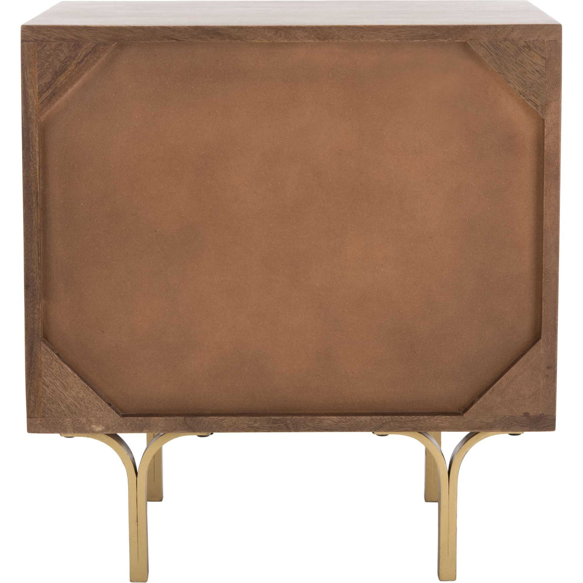 Cecily Nightstand Light Walnut/Brass