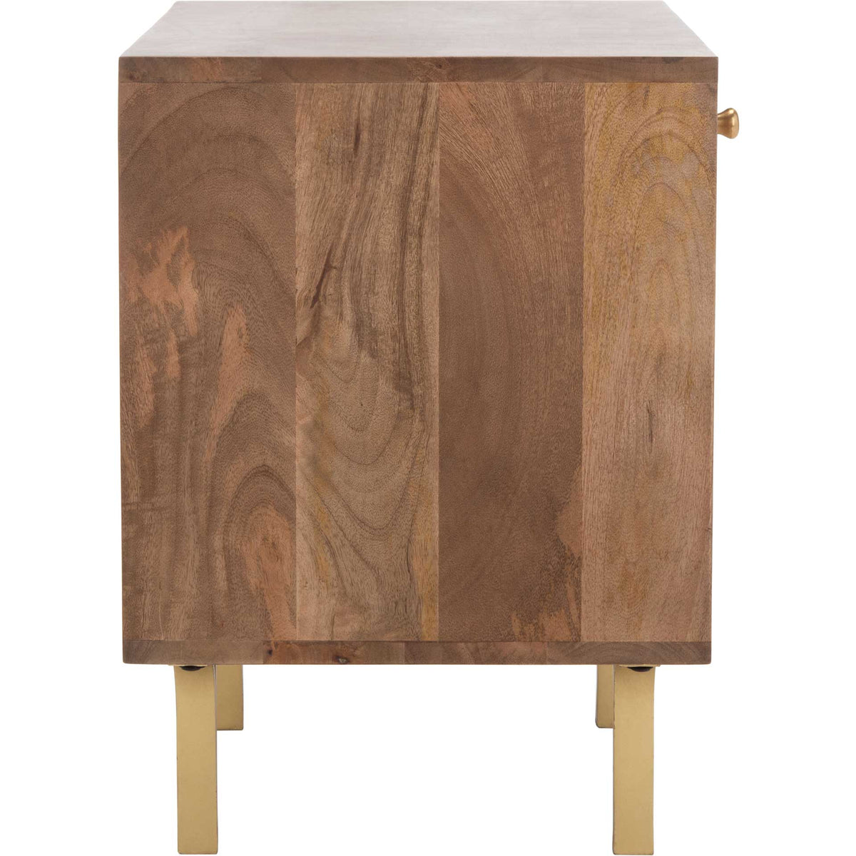 Cecily Nightstand Light Walnut/Brass