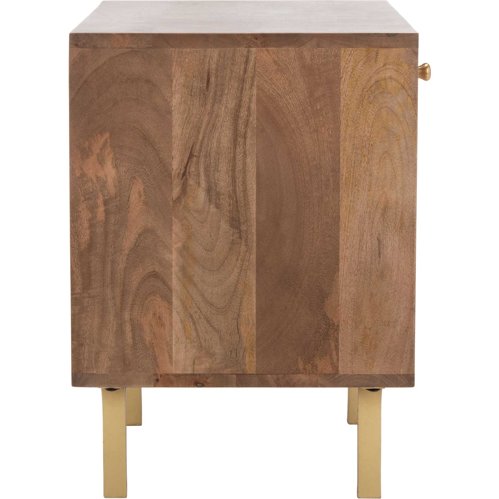 Cecily Nightstand Light Walnut/Brass
