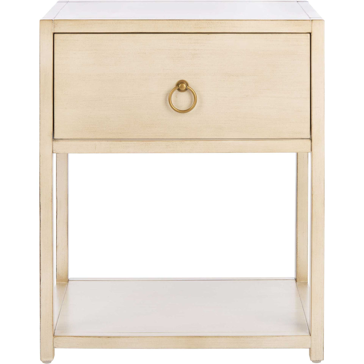 Yuan 1 Drawer 1 Shelf Nightstand Antique White