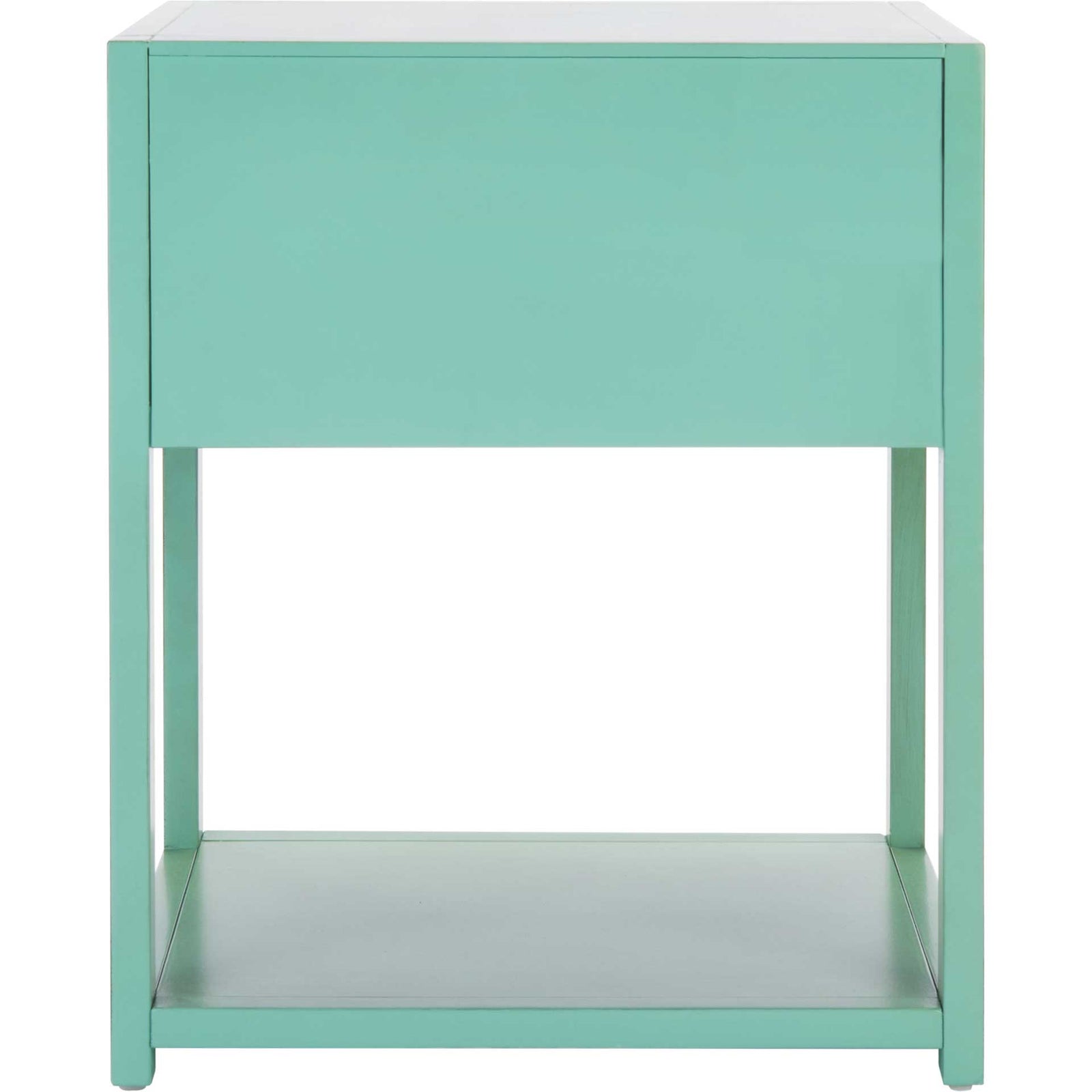 Yuan 1 Drawer 1 Shelf Nightstand Turquoise