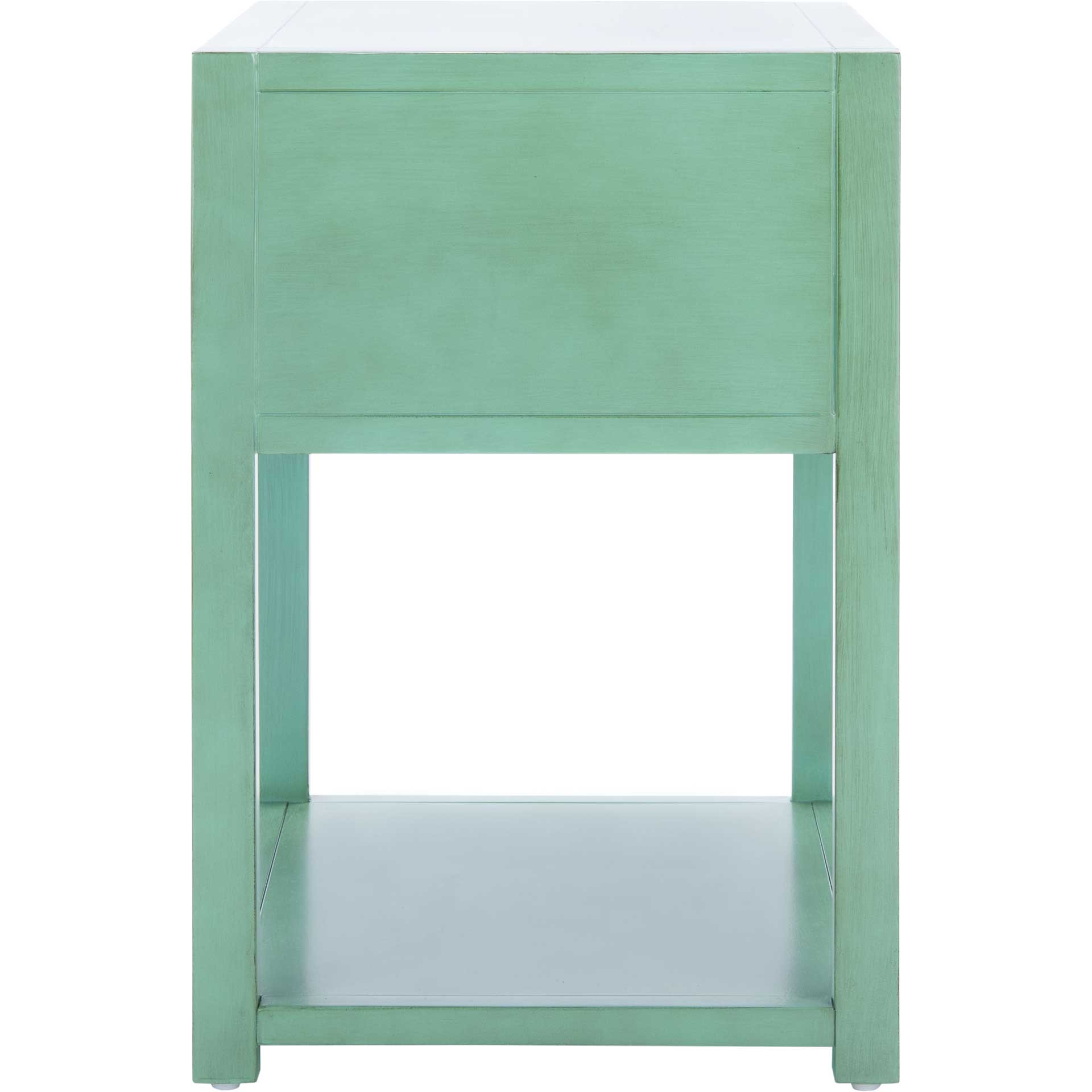 Yuan 1 Drawer 1 Shelf Nightstand Turquoise