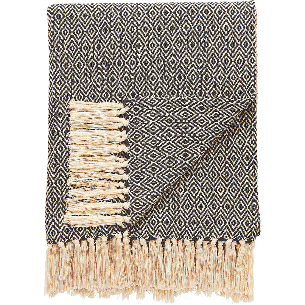 National Geographic Ng-27 Antique White/Raven Throw