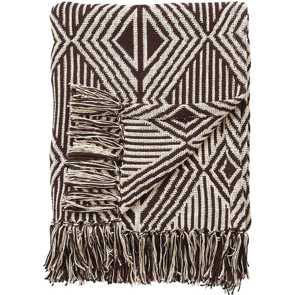 National Geographic Ng-31 BlacK Coffee/Whisper White Throw