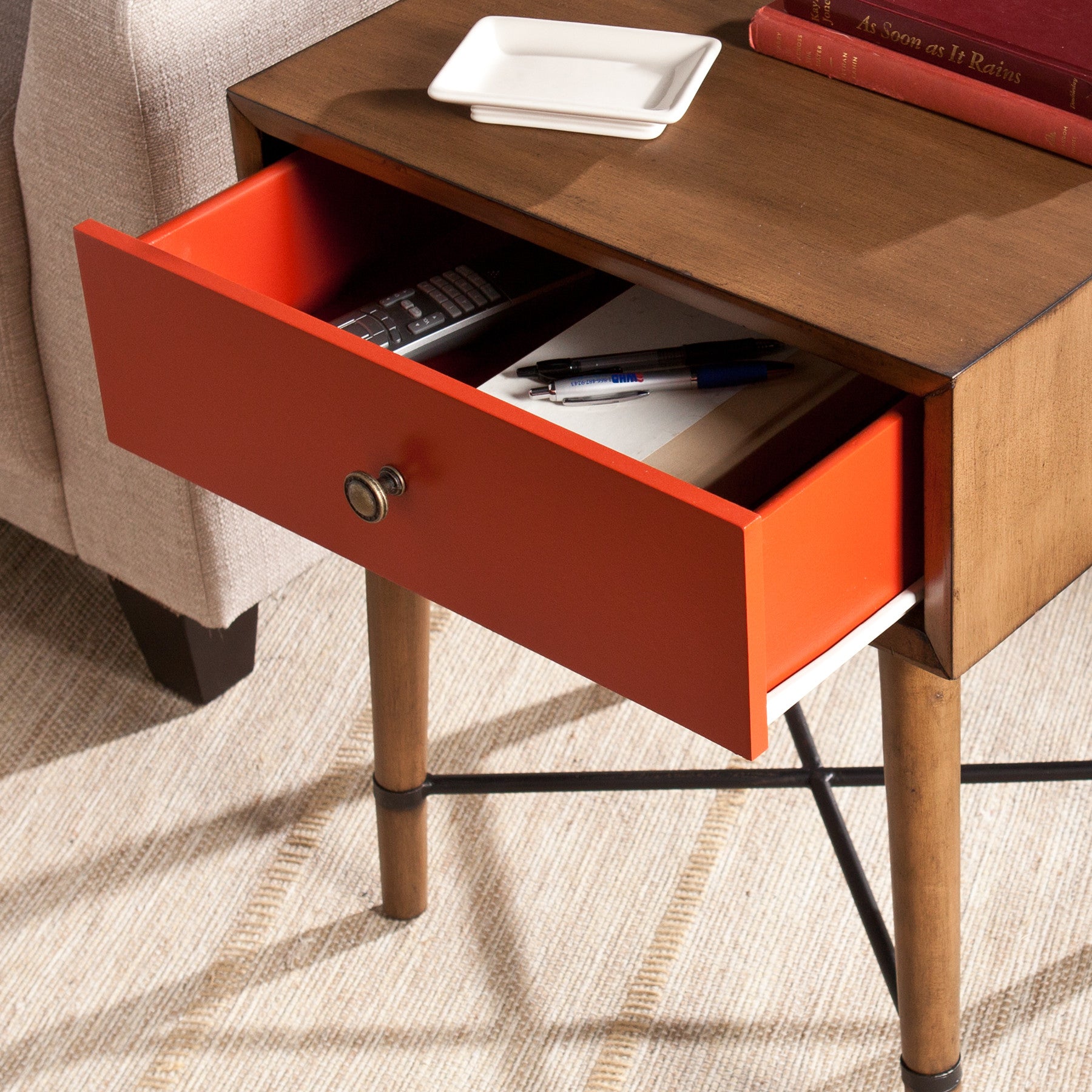 Nova Accent Table Red