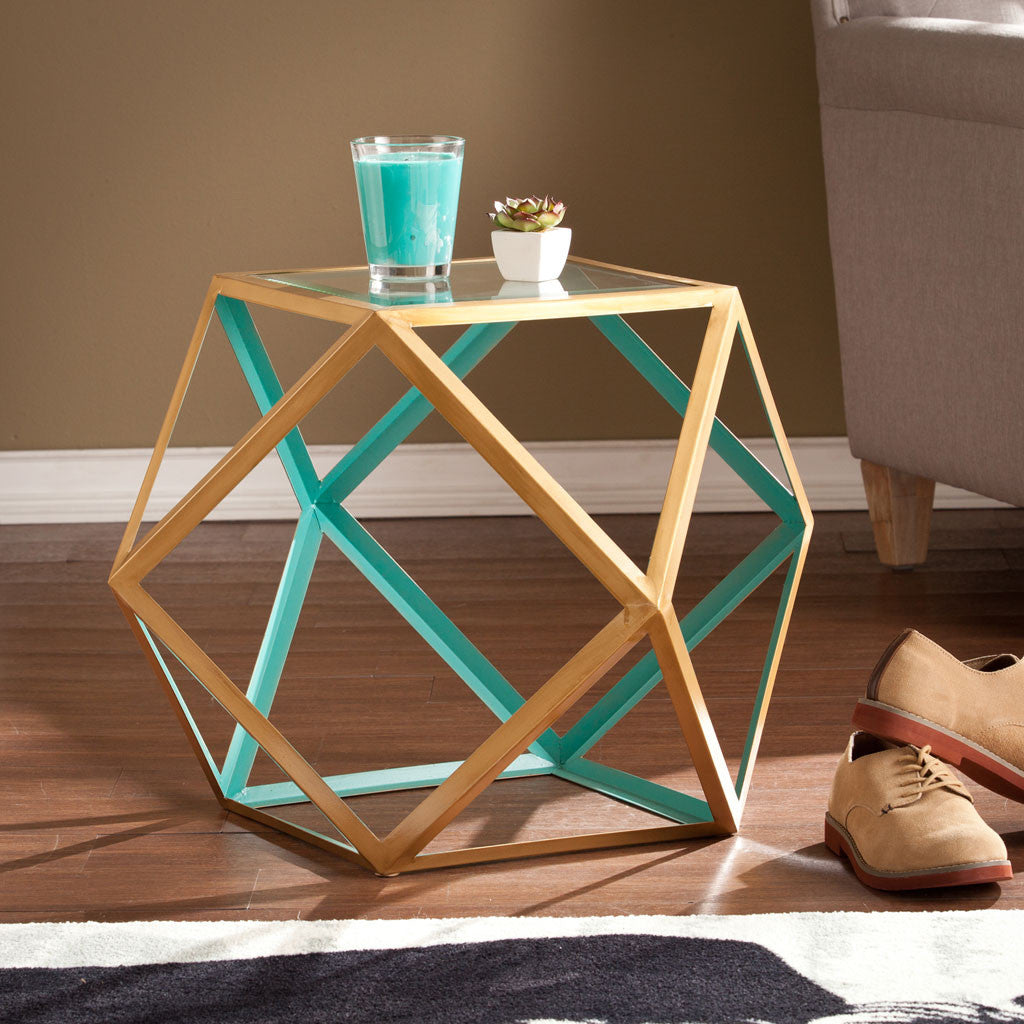 Janiston Accent Table Blue/Champagne