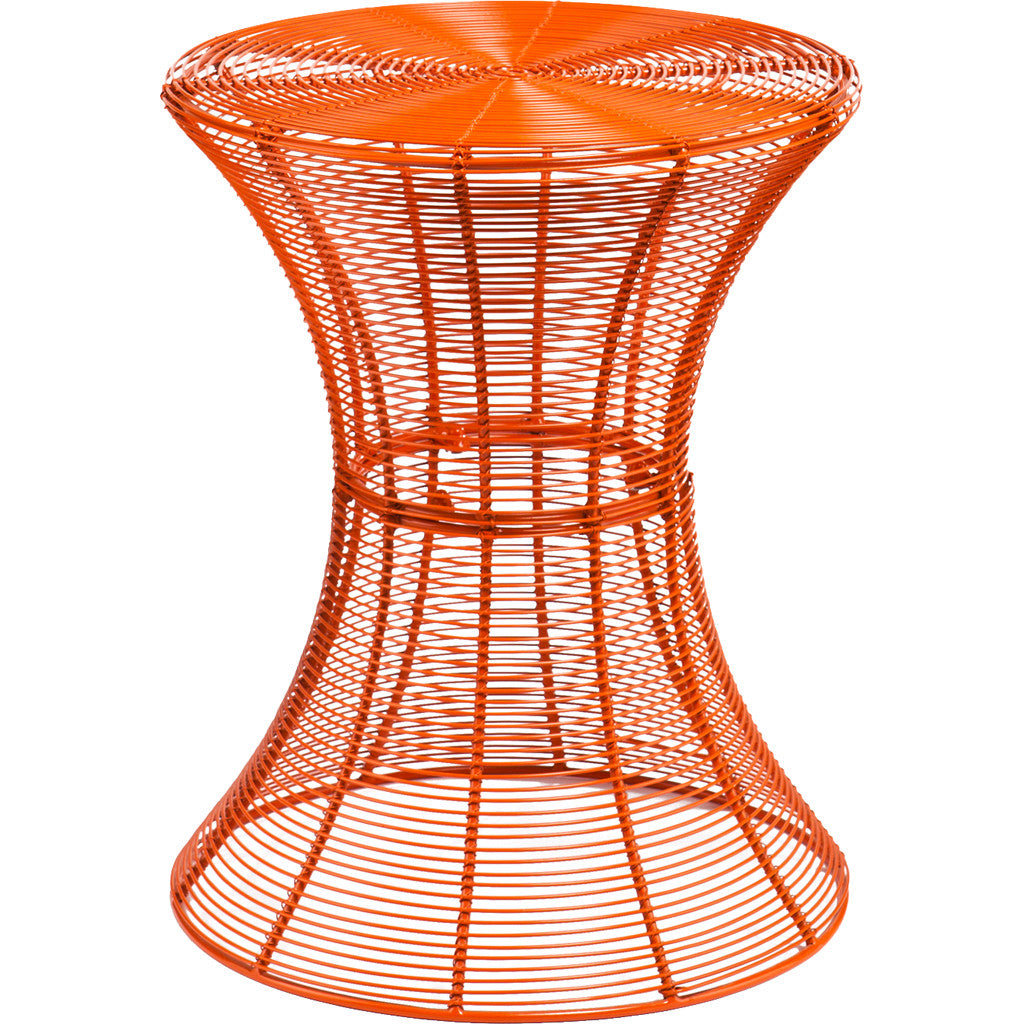 Contour Metal Accent Table Orange