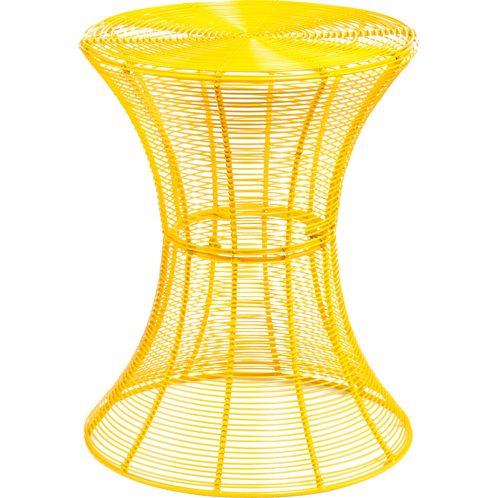 Contour Metal Accent Table Yellow
