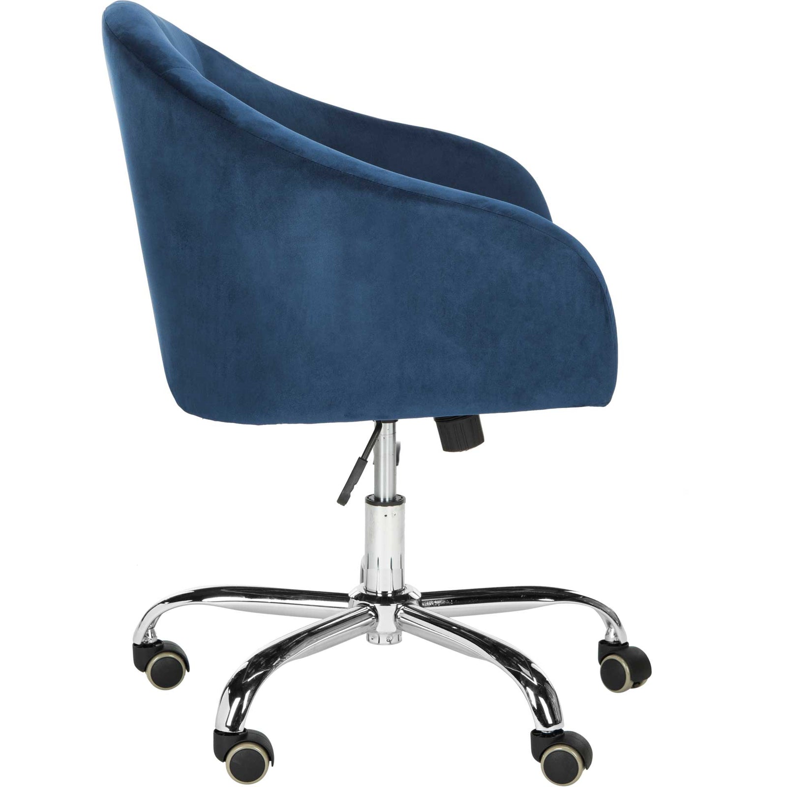 Amalya Tufted Velvet Office Chair Navy/Chrome
