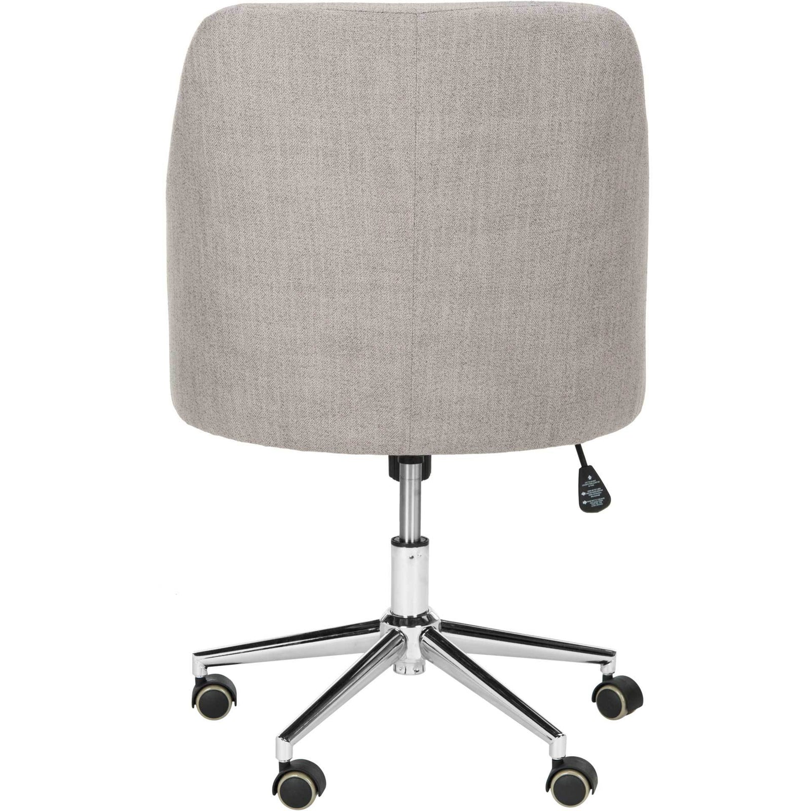 Adele Linen Chrome Leg Swivel Office Chair