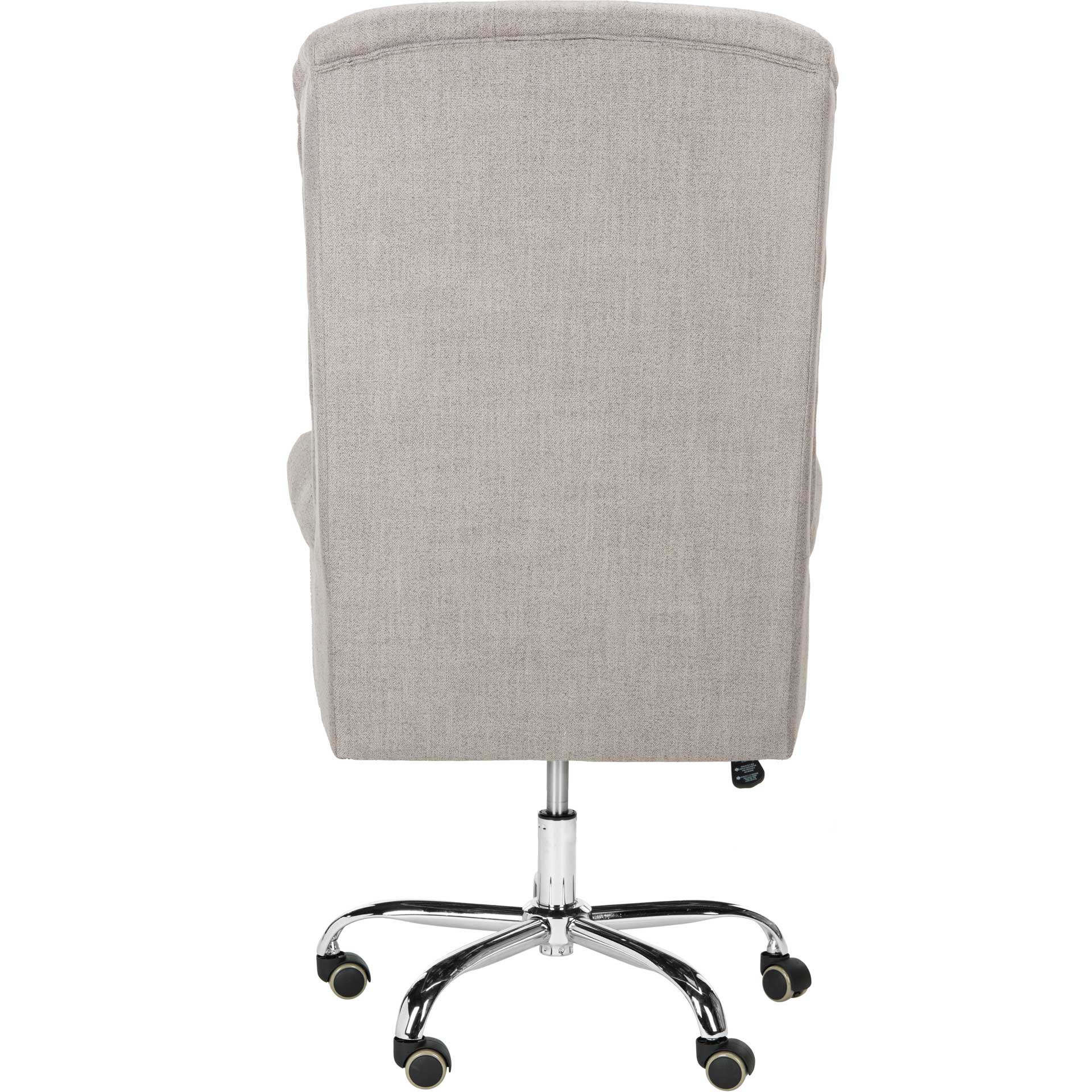 Iago Linen Chrome Leg Swivel Office Chair Gray/Chrome