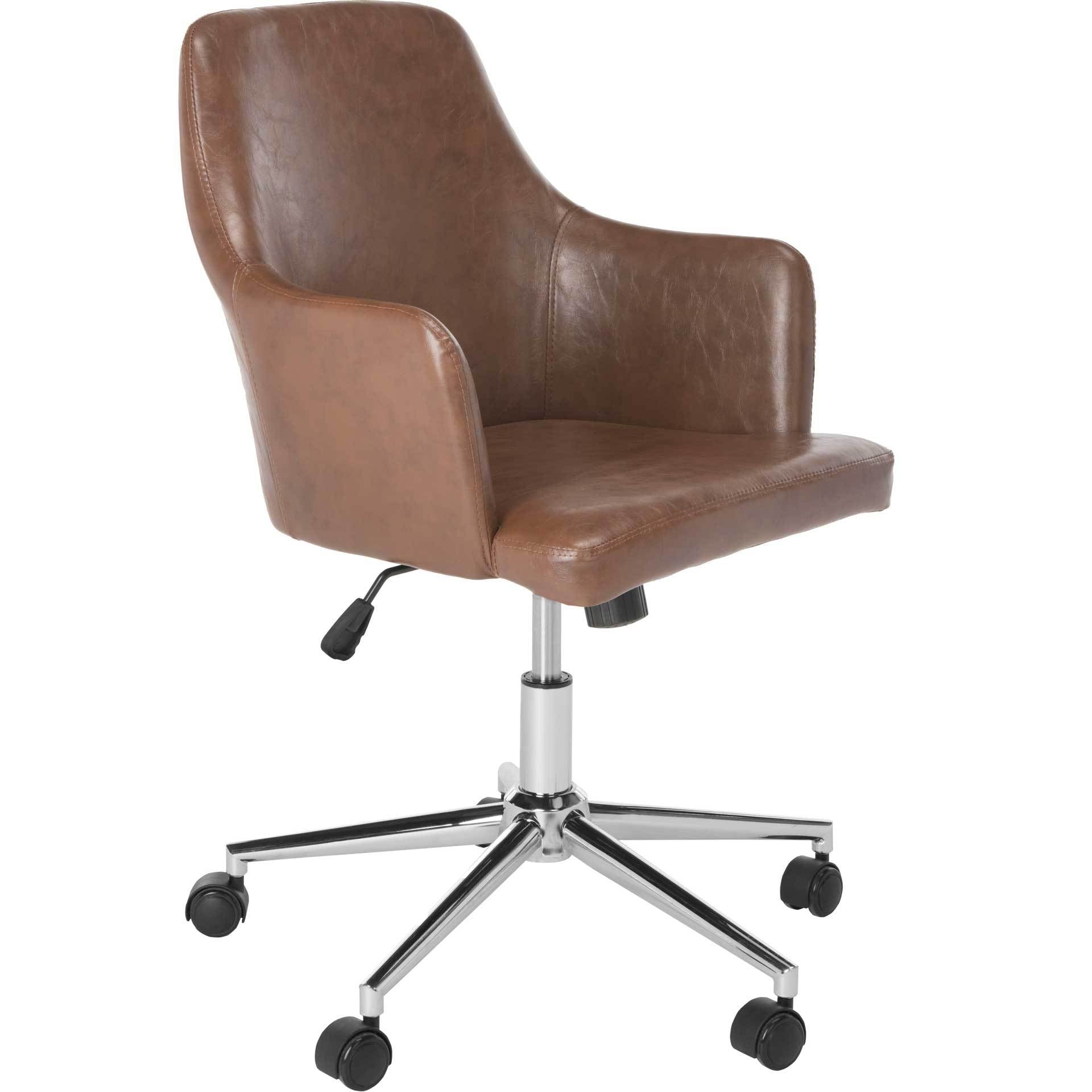 Caiden Swivel Office Chair Brown