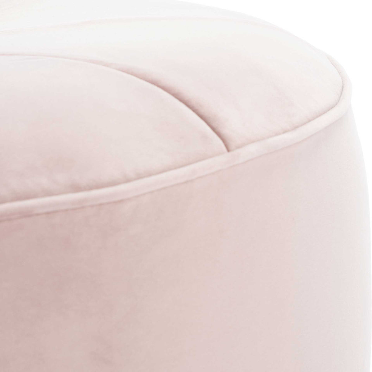 Amada Round Ottoman Blush