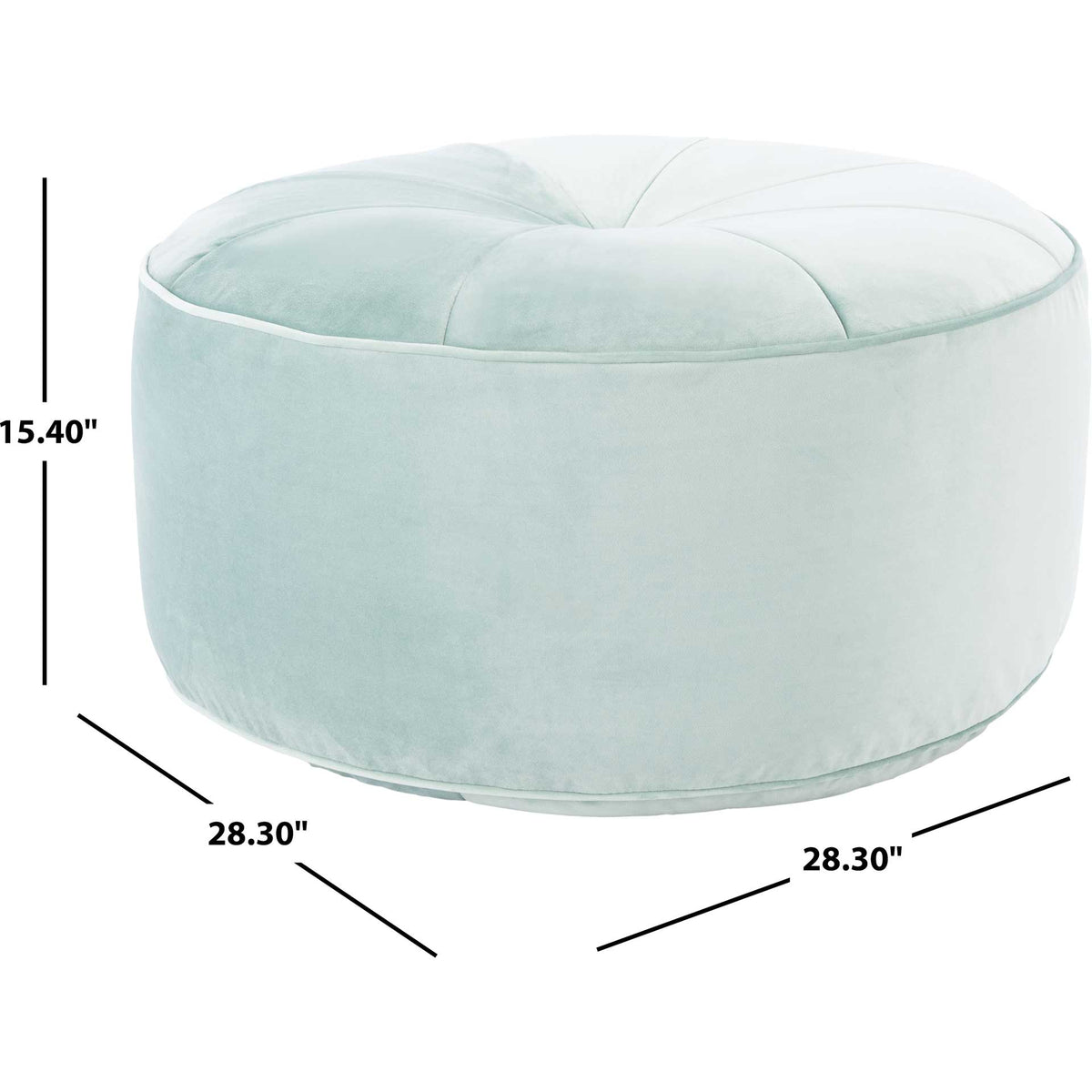 Amada Round Ottoman Mint