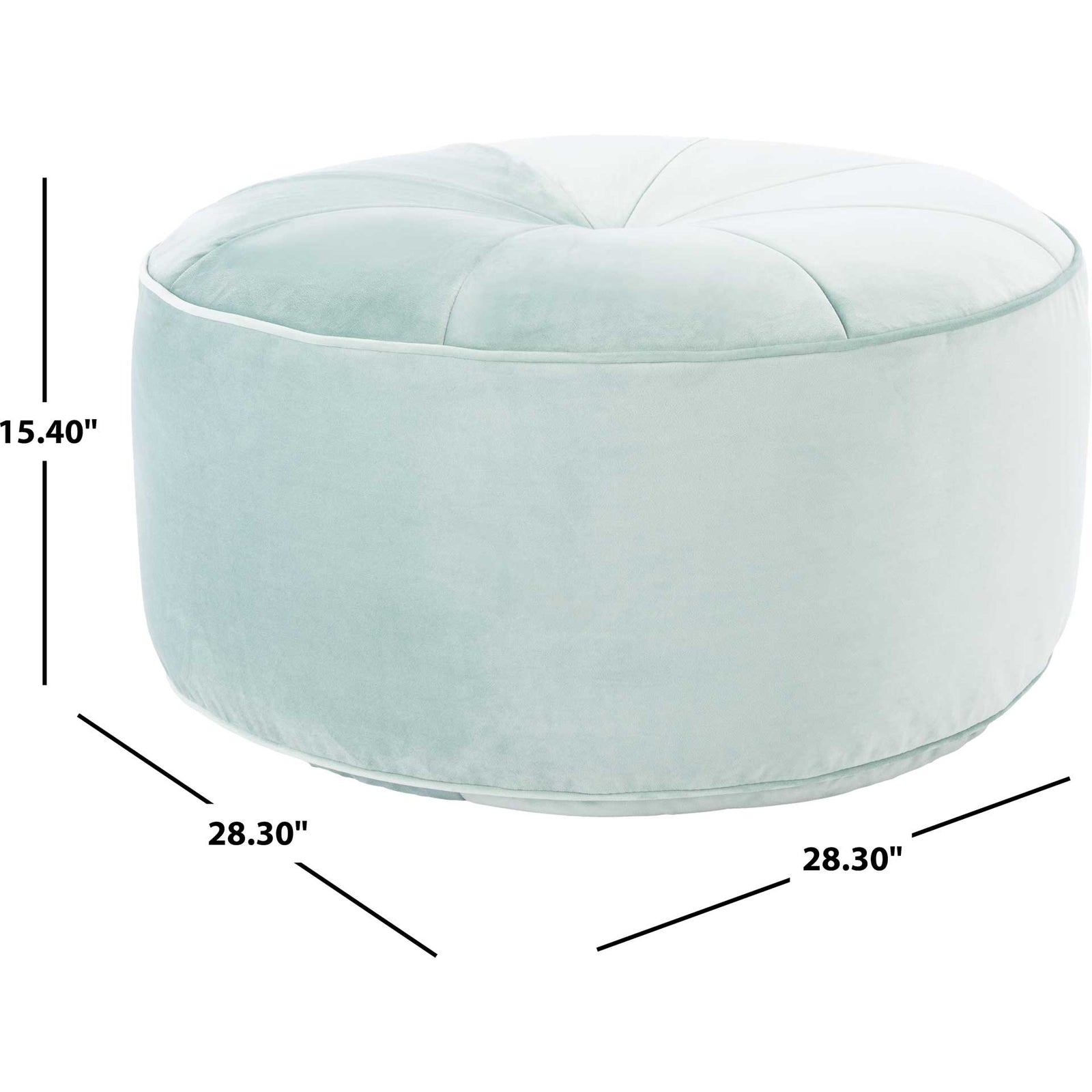 Amada Round Ottoman Mint