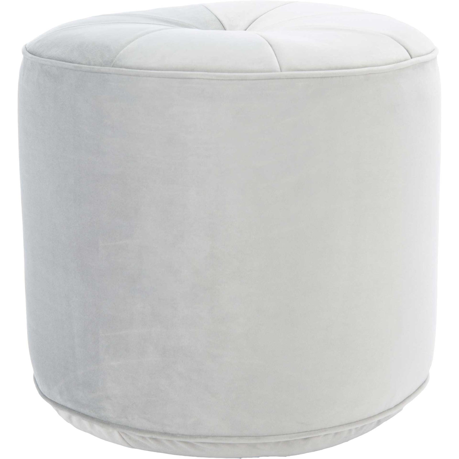 Hanton Cylinder Ottoman Light Gray