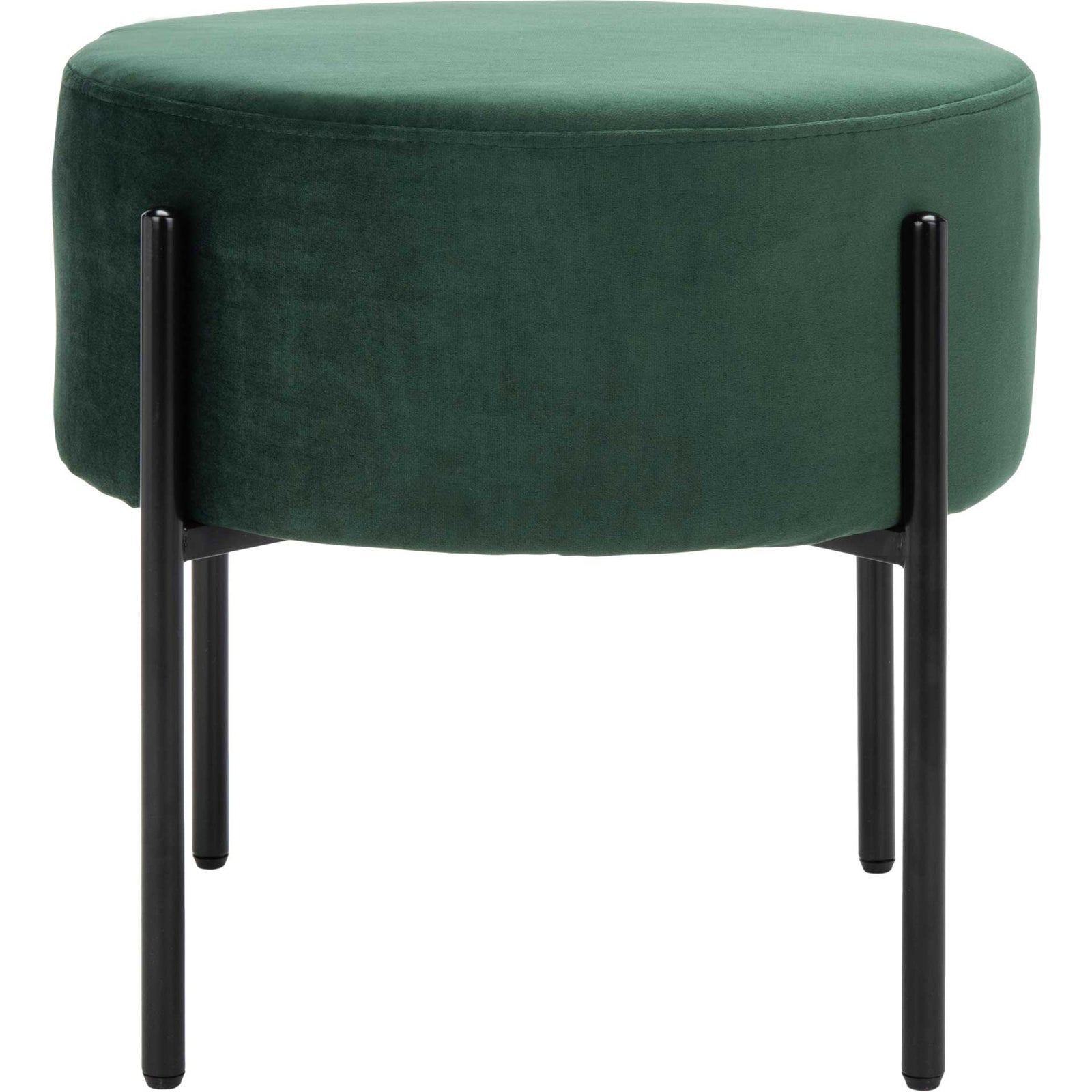 Lincoln Round Ottoman Malachite Green/Black