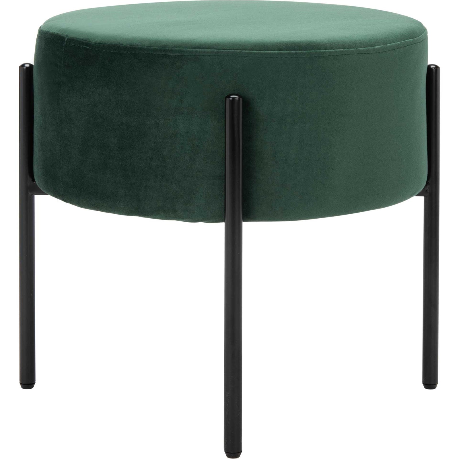 Lincoln Round Ottoman Malachite Green/Black
