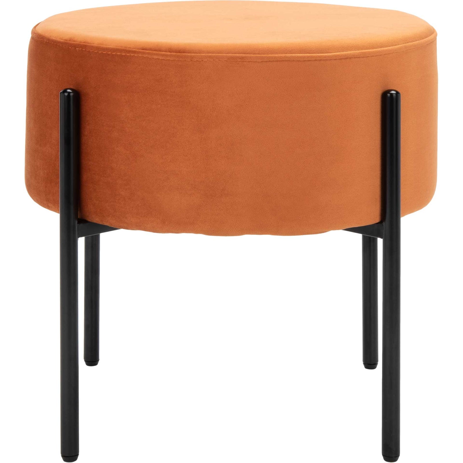 Lincoln Round Ottoman Sienna/Black