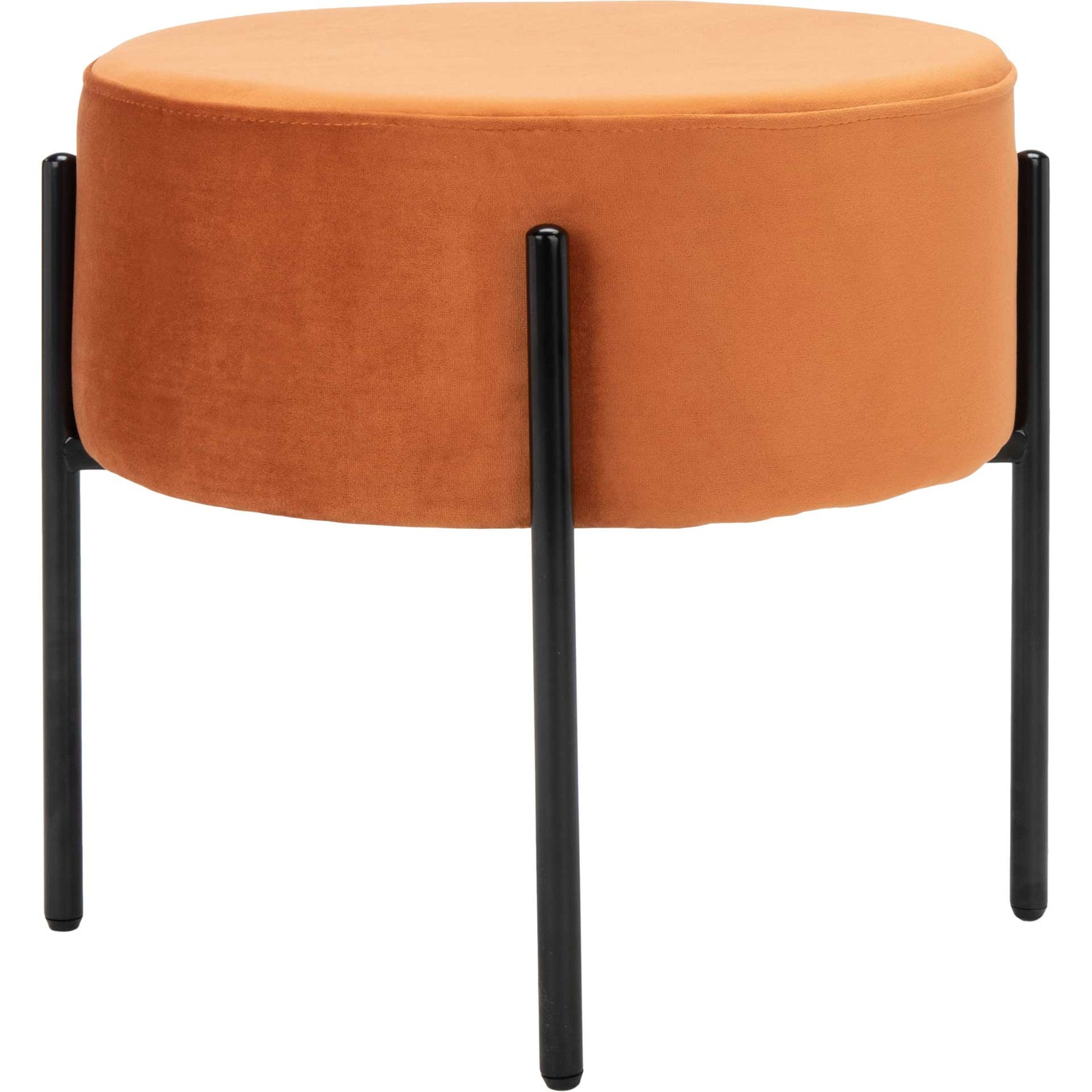 Lincoln Round Ottoman Sienna/Black