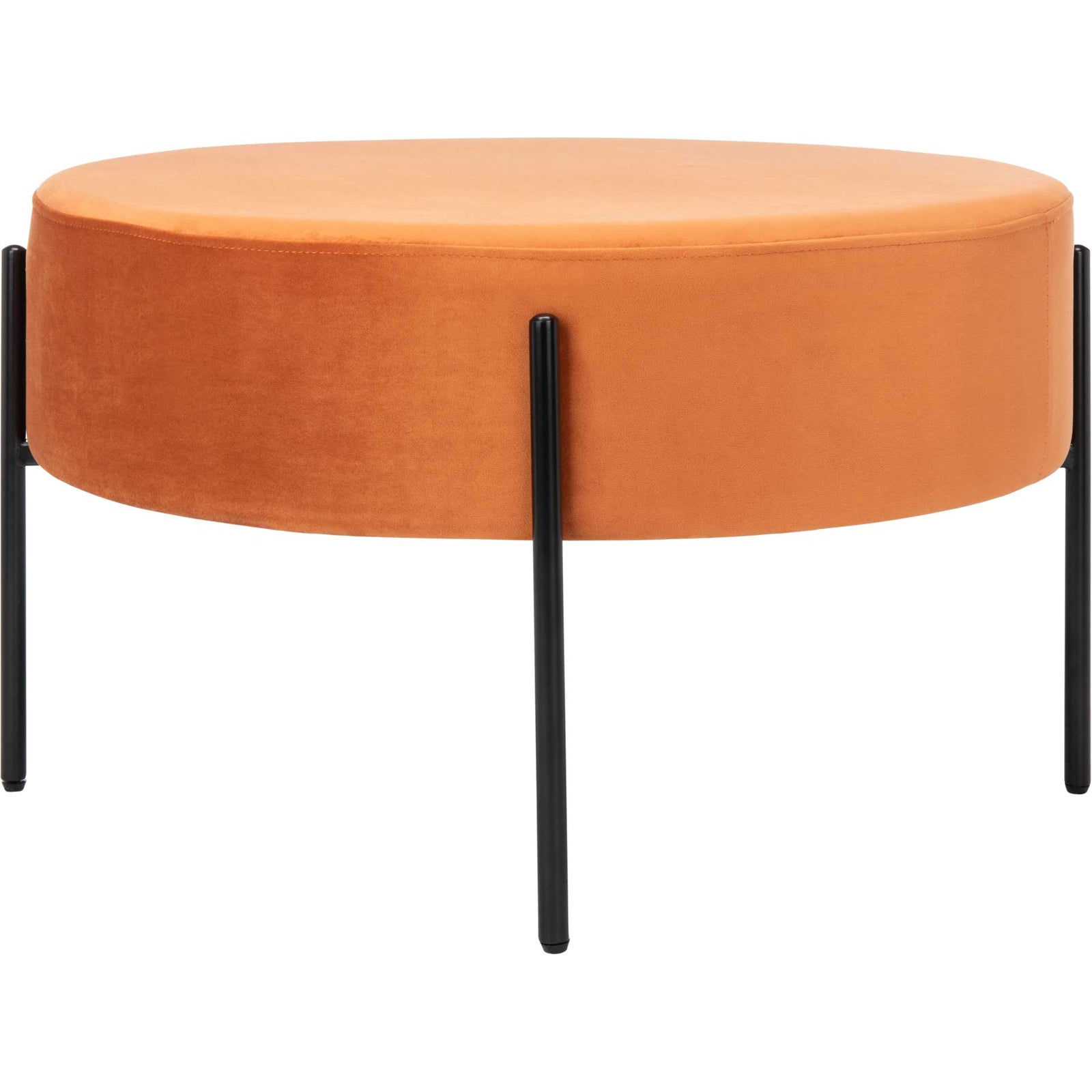 Lincoln Round Cocktail Ottoman Sienna/Black