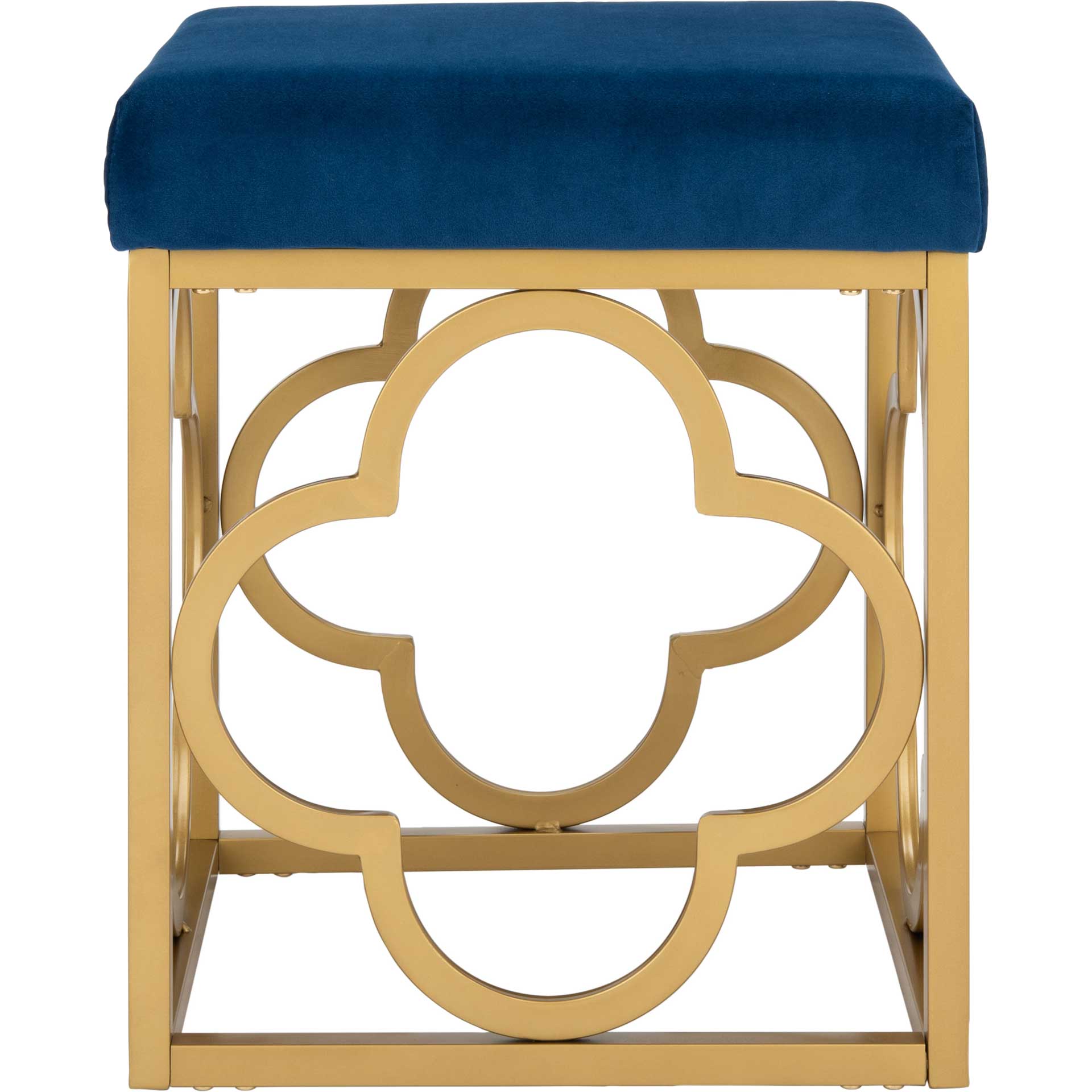 Florence Square Ottoman Navy/Gold