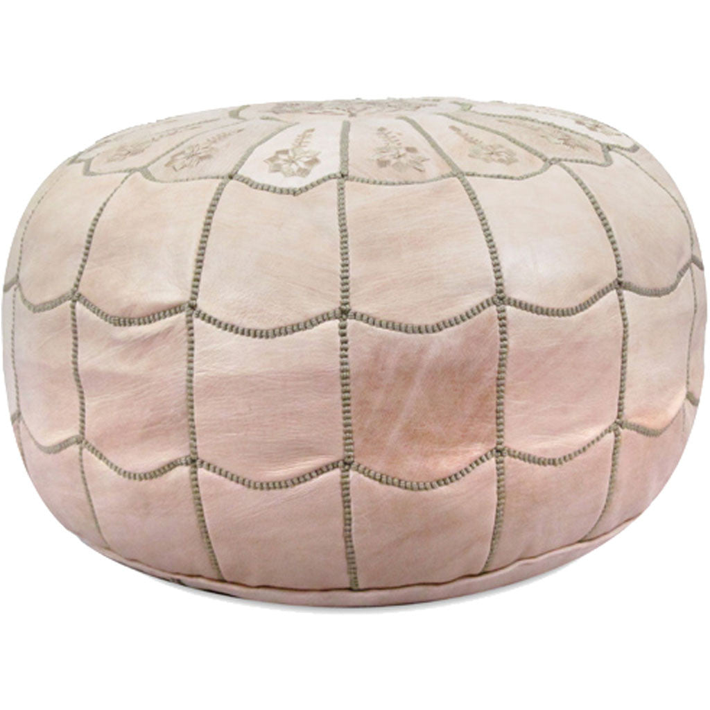 Arch Design Moroccan Pouf Natural