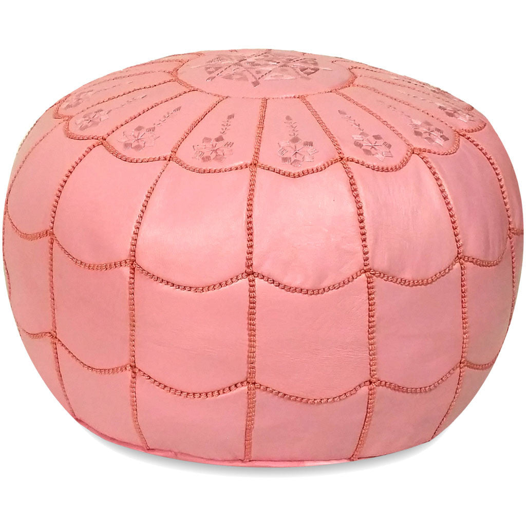 Arch Design Moroccan Pouf Pink