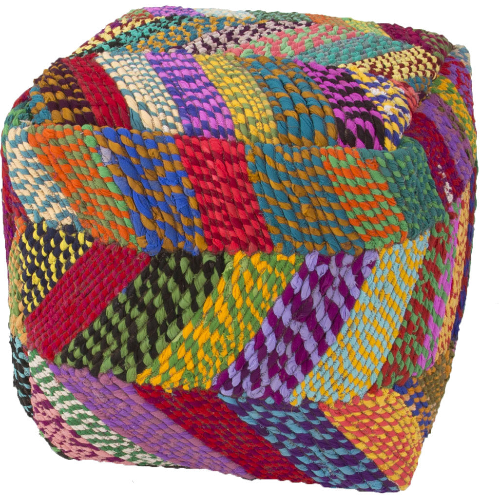 Pasco Jodhpuri Pouf Virtual Pink/Barberry Pillow