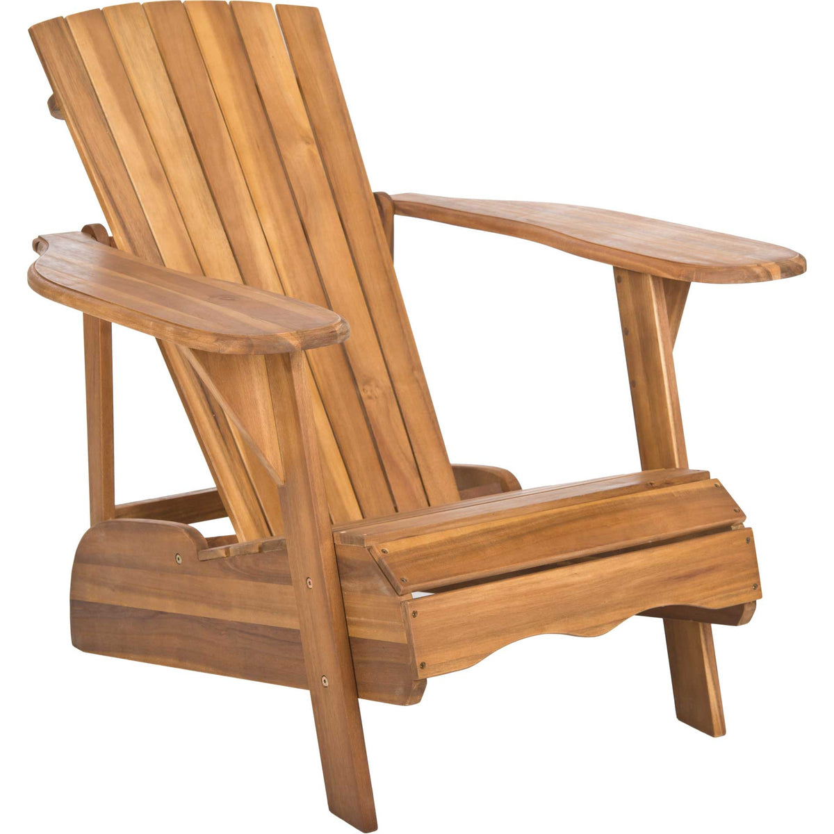 Honey-toned wood grain highlights the deep seat and generously proportioned armrests || PAT6700C || front_angle_studio