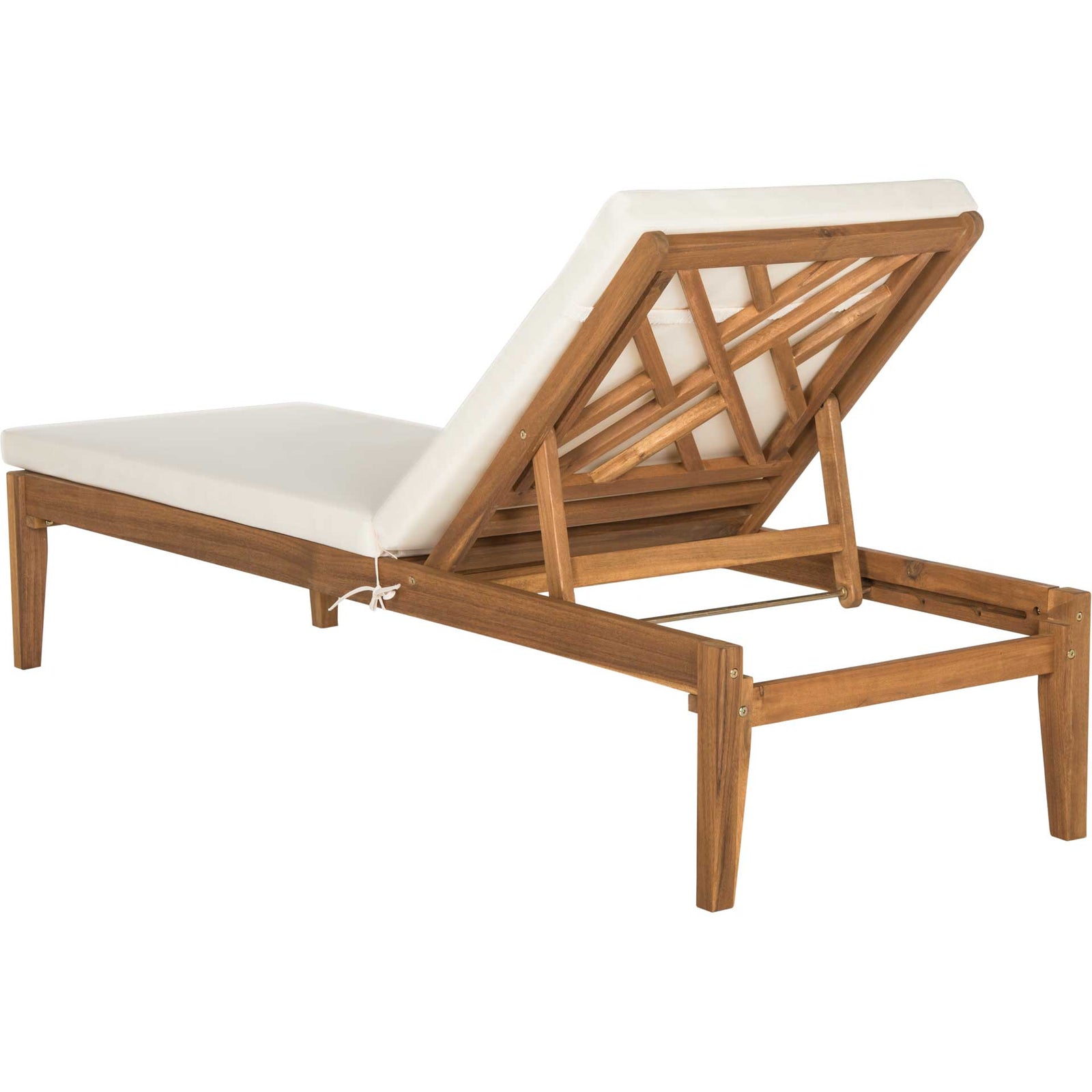 Azahar Acacia Sunlounger Teak Brown/Beige