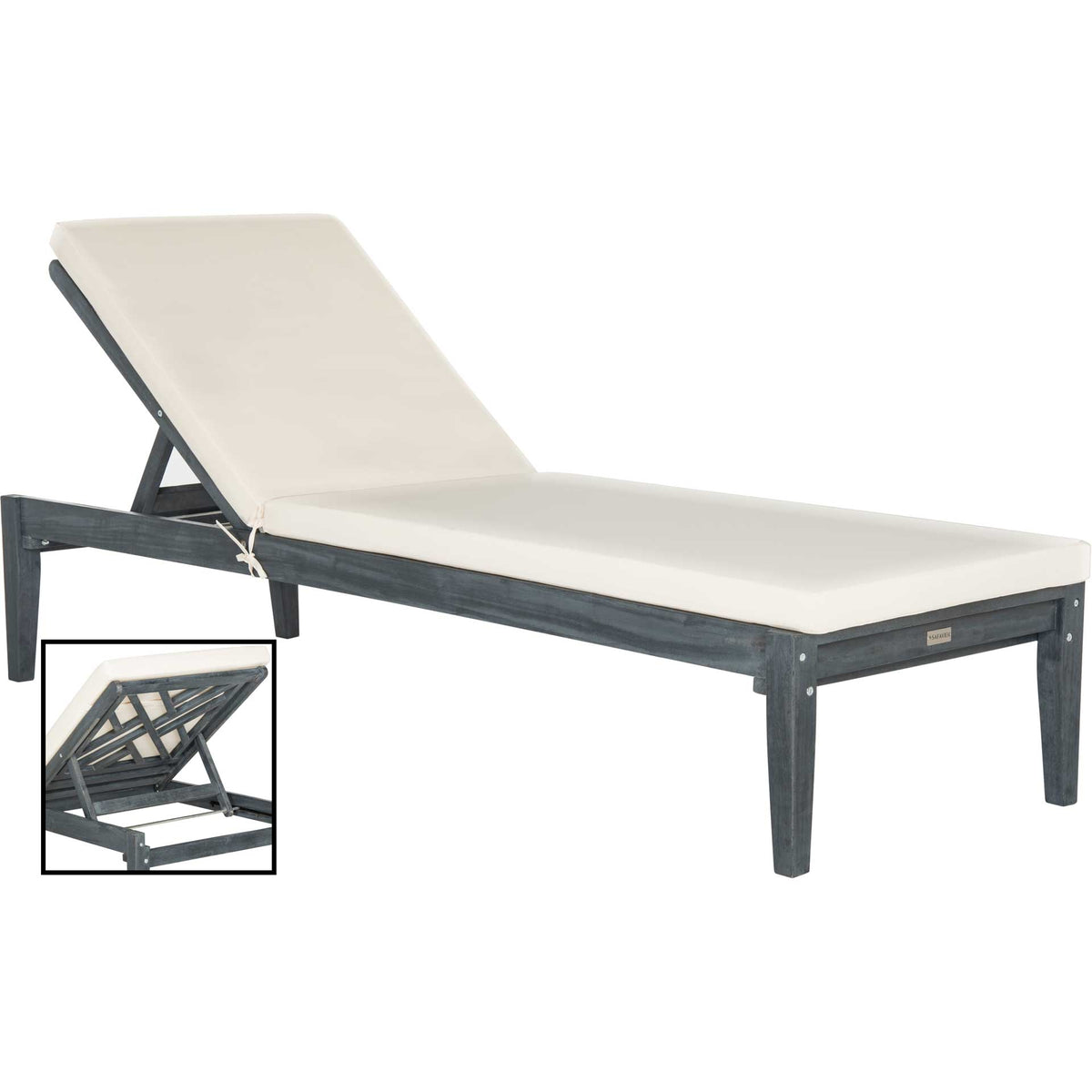 Azahar Acacia Sunlounger Ash Gray/Beige