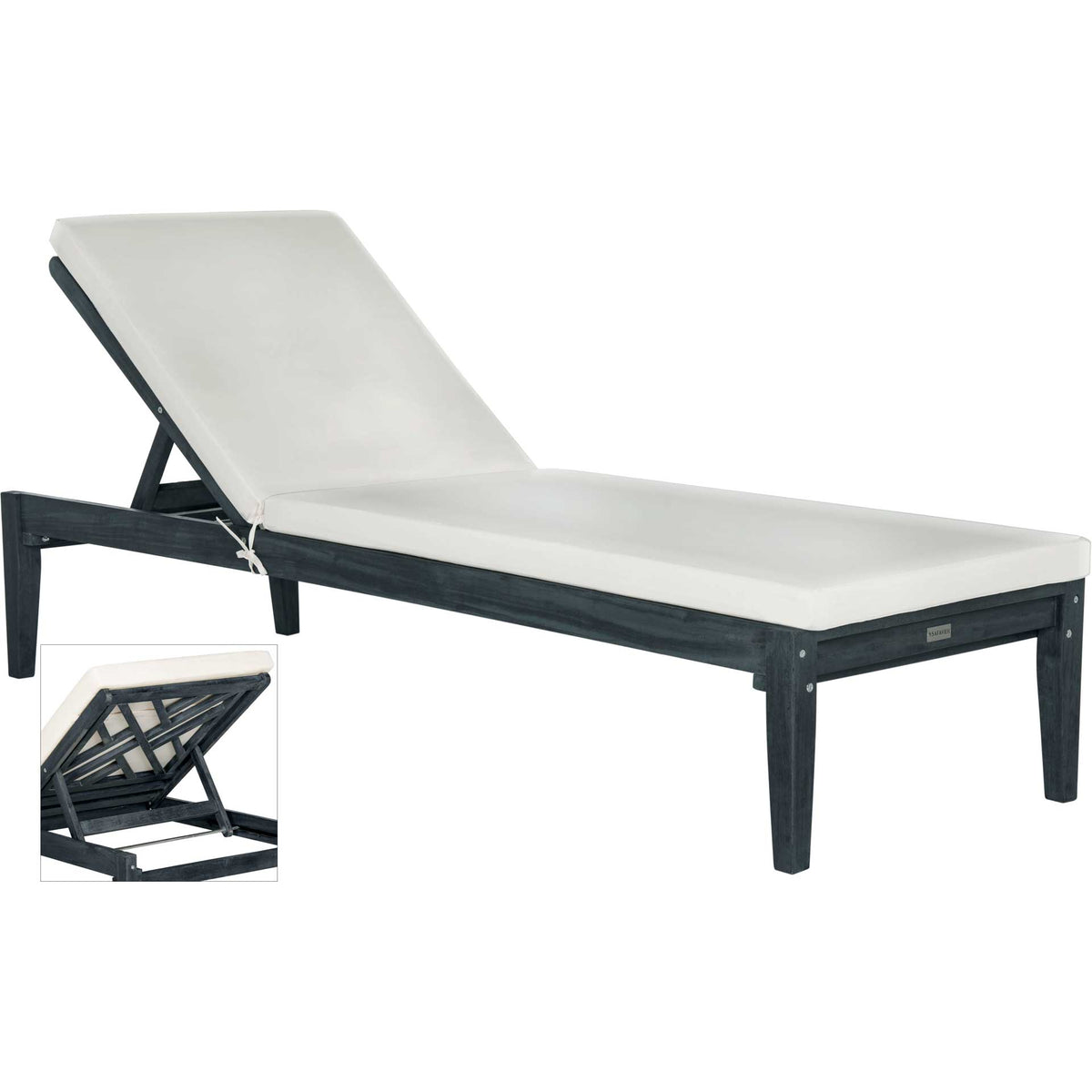 Azahar Acacia Sunlounger Dark Slate Gray/Beige