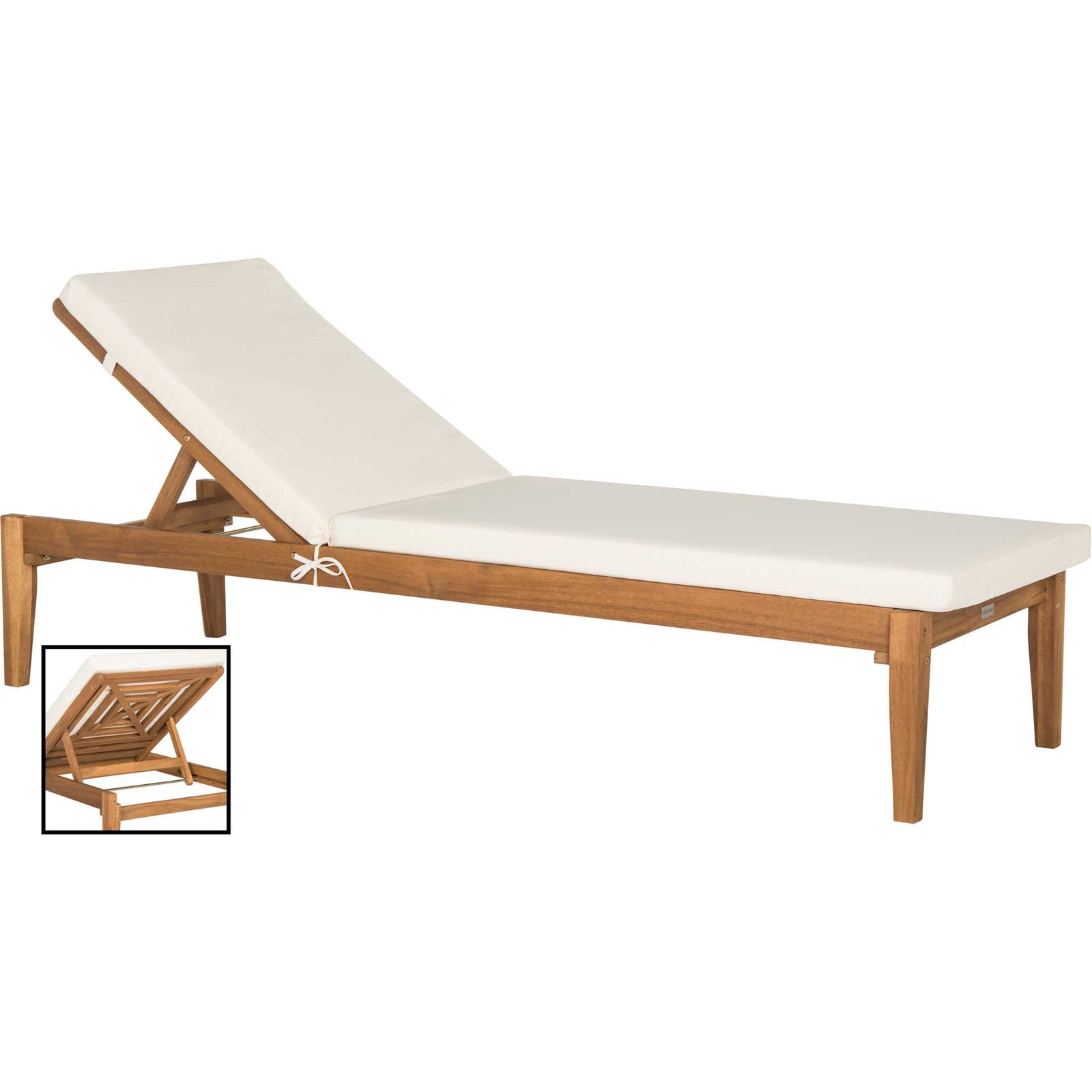 Ardelle Acacia Sunlounger Teak Brown/Beige