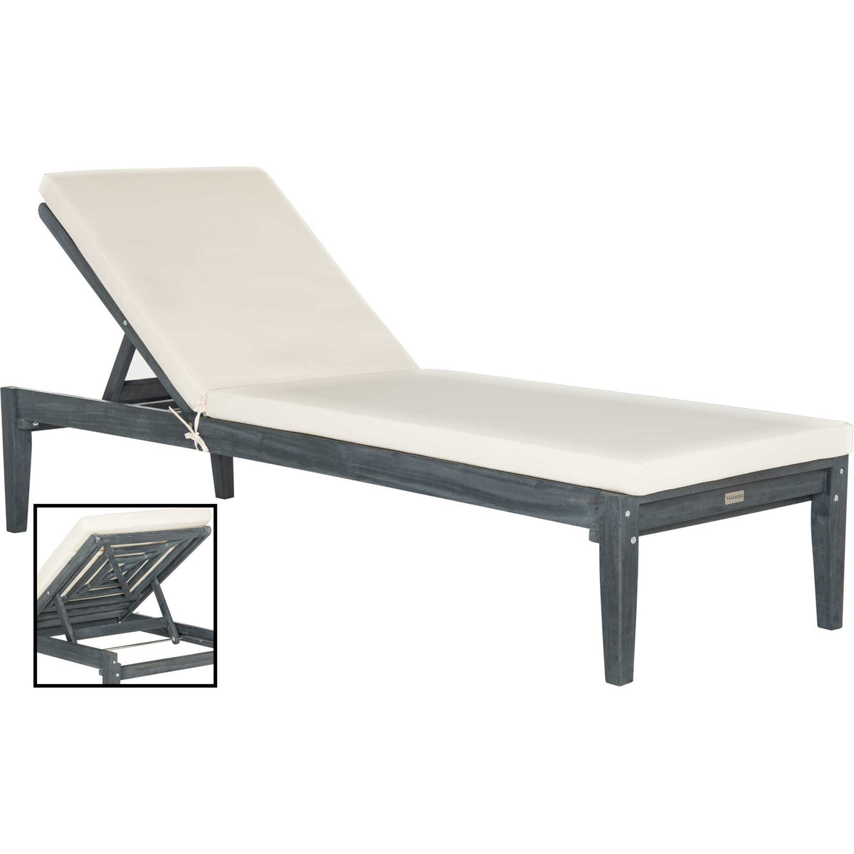 Ardelle Acacia Sunlounger Ash Gray/Beige
