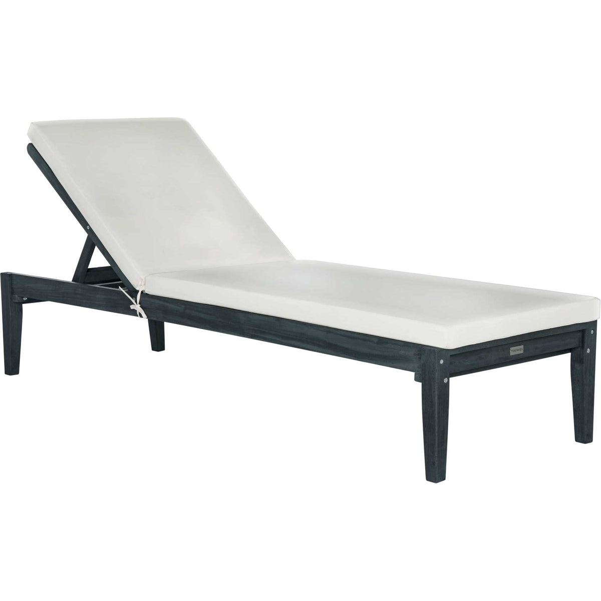 Modern Acacia Sunlounger Dark Slate Gray/Beige