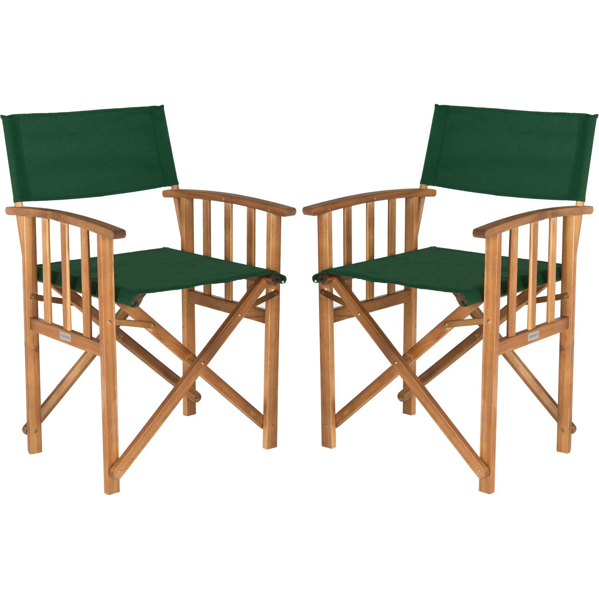 Lachlyn Director Chair Teak/Green (Set of 2)