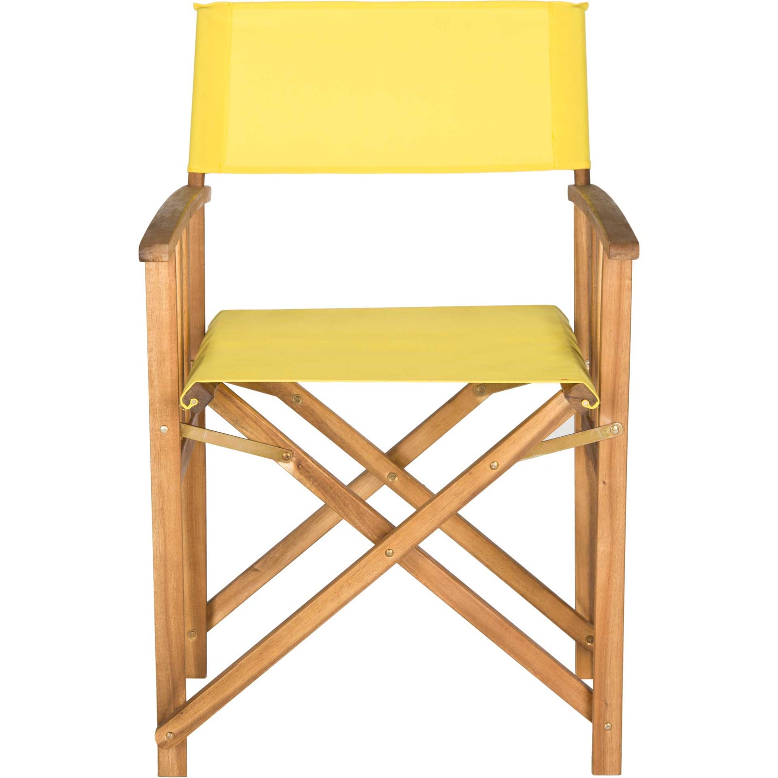 Lachlyn Director Chair Teak/Yellow (Set of 2)