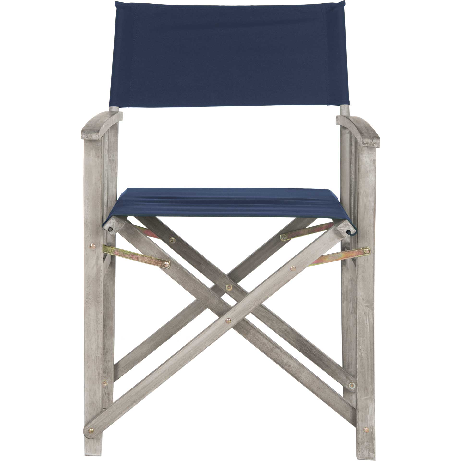 Lachlyn Director Chair Gray Wash/Navy (Set of 2)