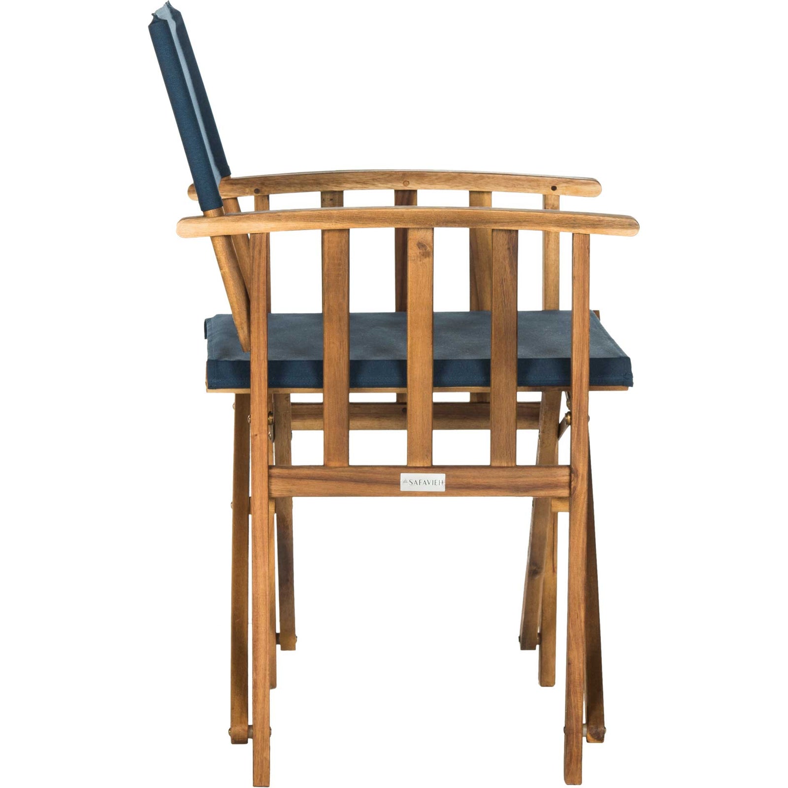 Lachlyn Director Chair Teak/Navy (Set of 2)