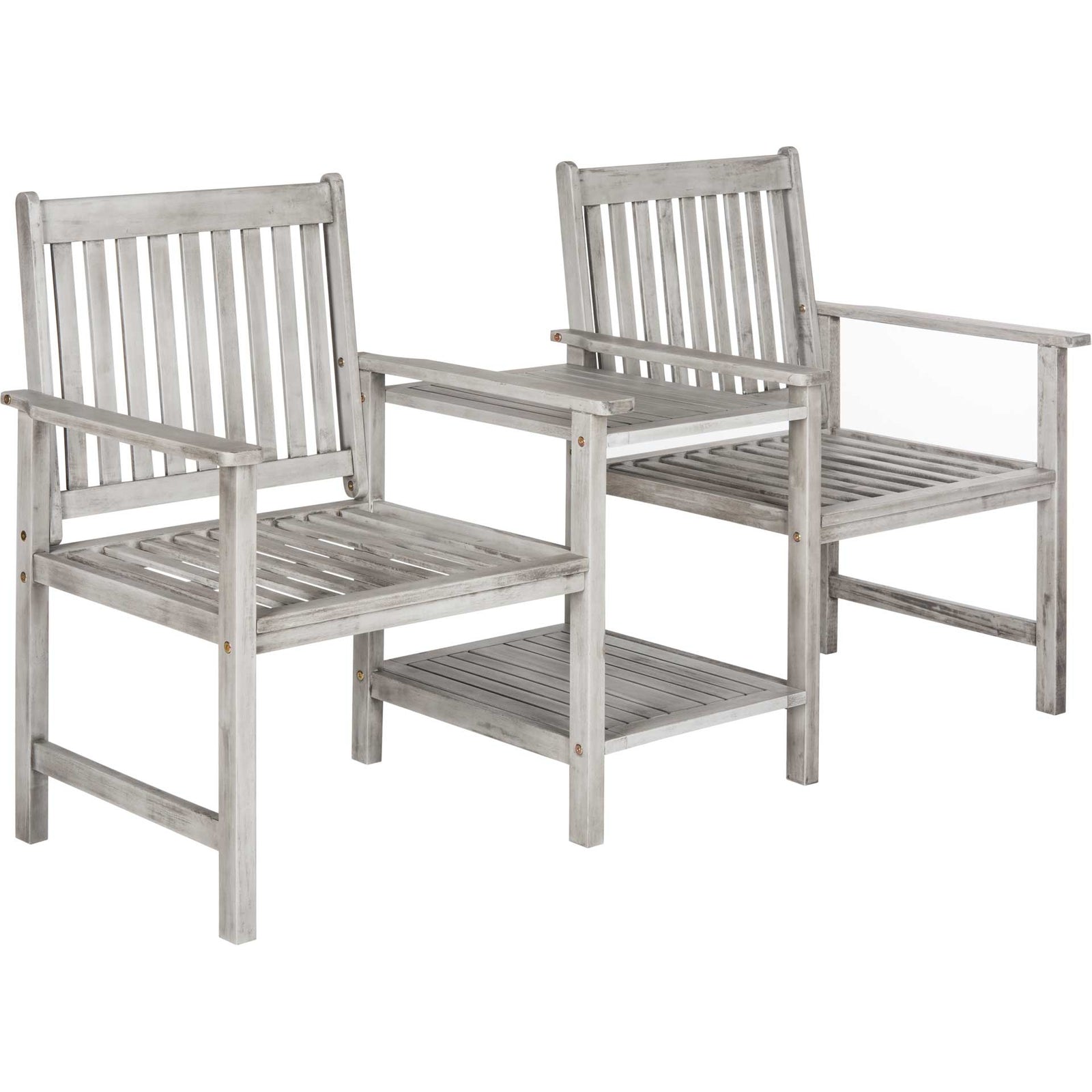 Brantley Twin Seat Bench Gray