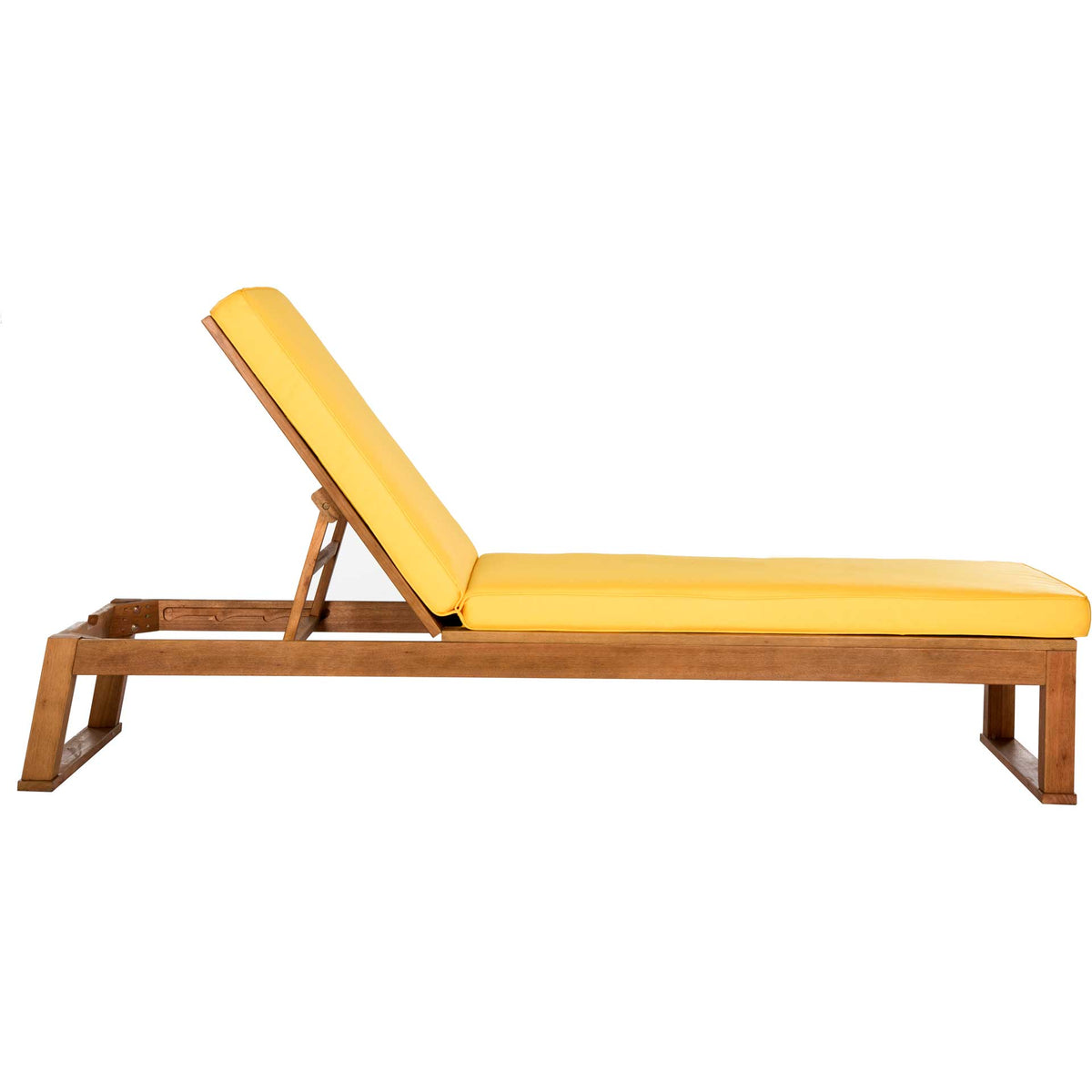 Solstice Sunlounger Teak Brown/Yellow