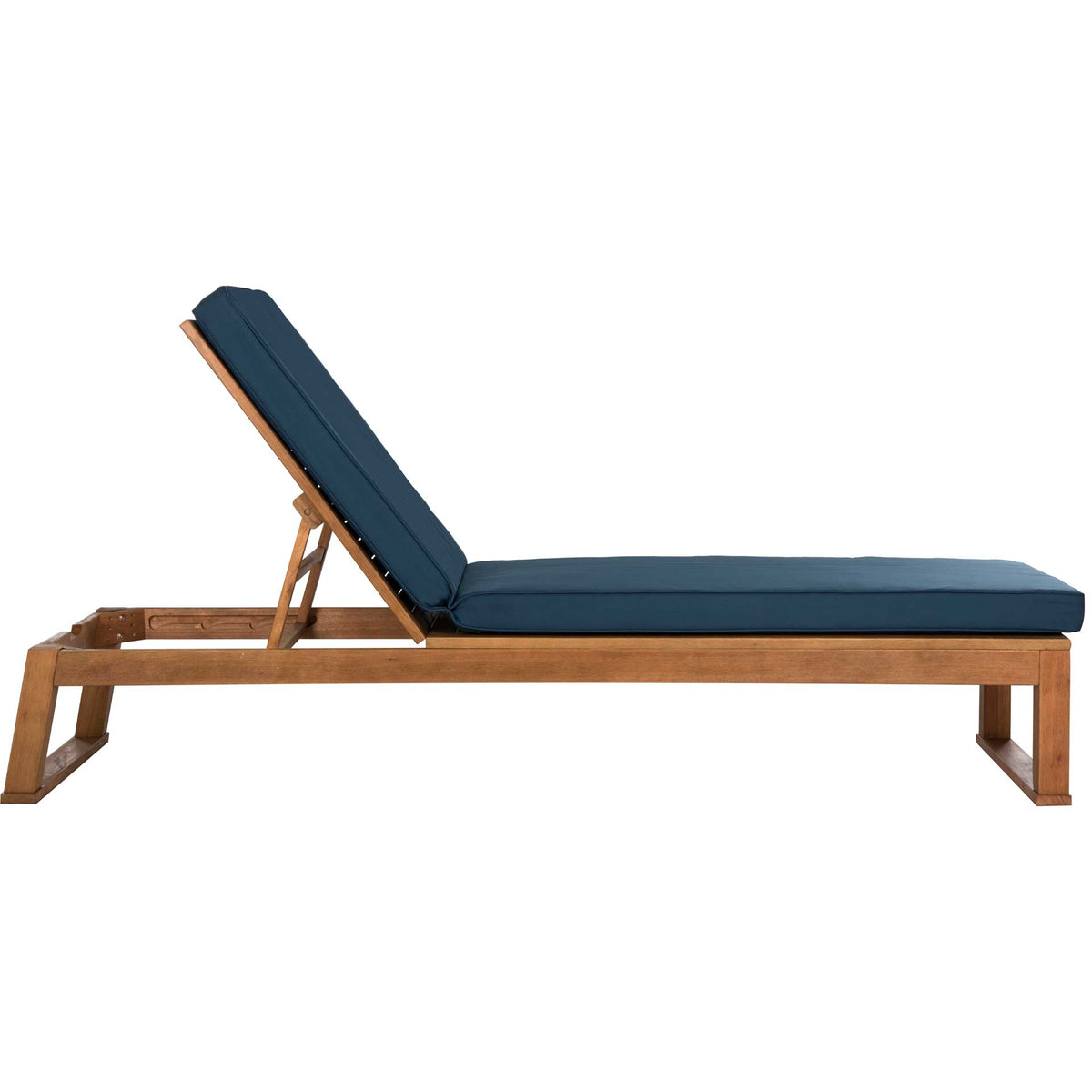 Solstice Sunlounger Teak Brown/Navy