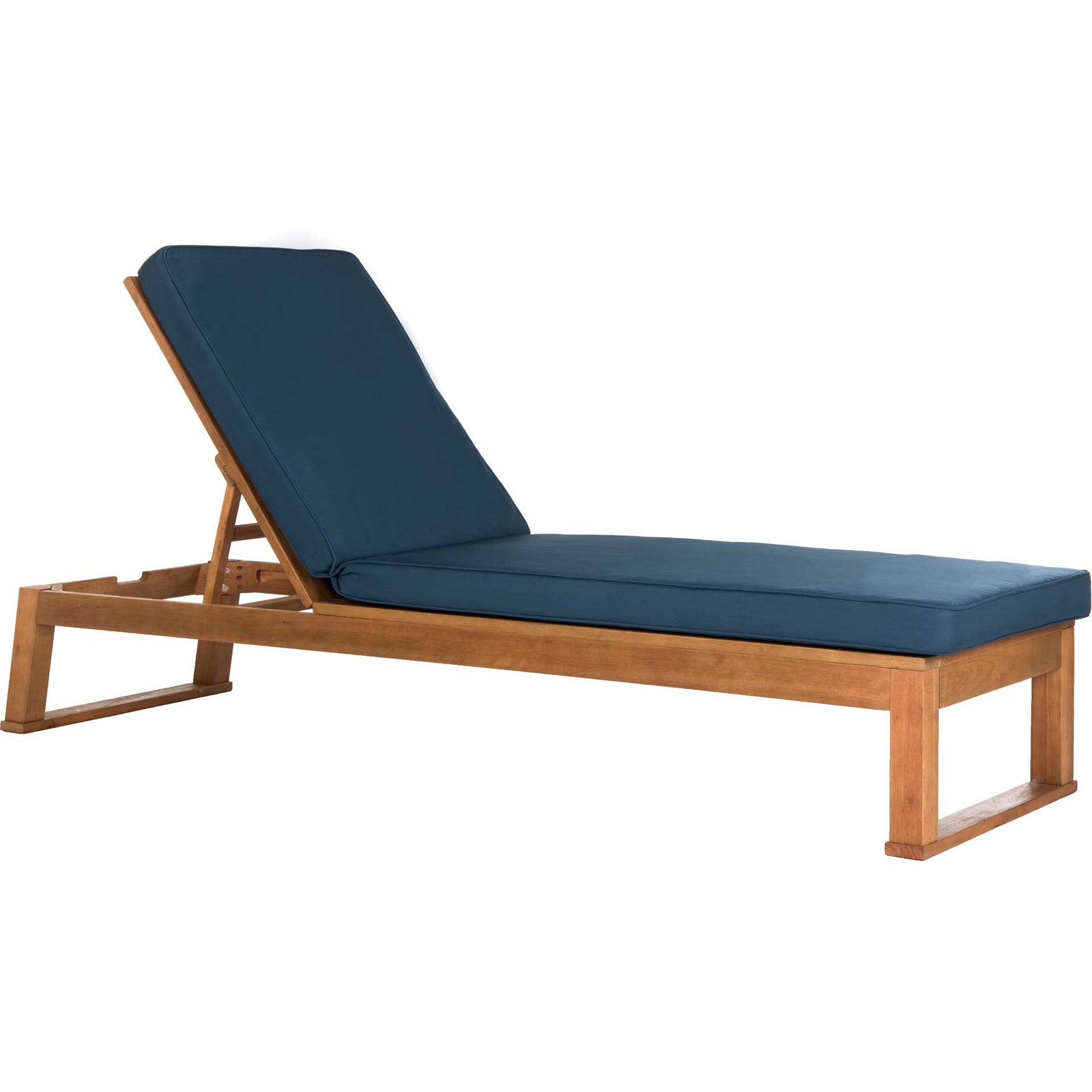 Solstice Sunlounger Teak Brown/Navy