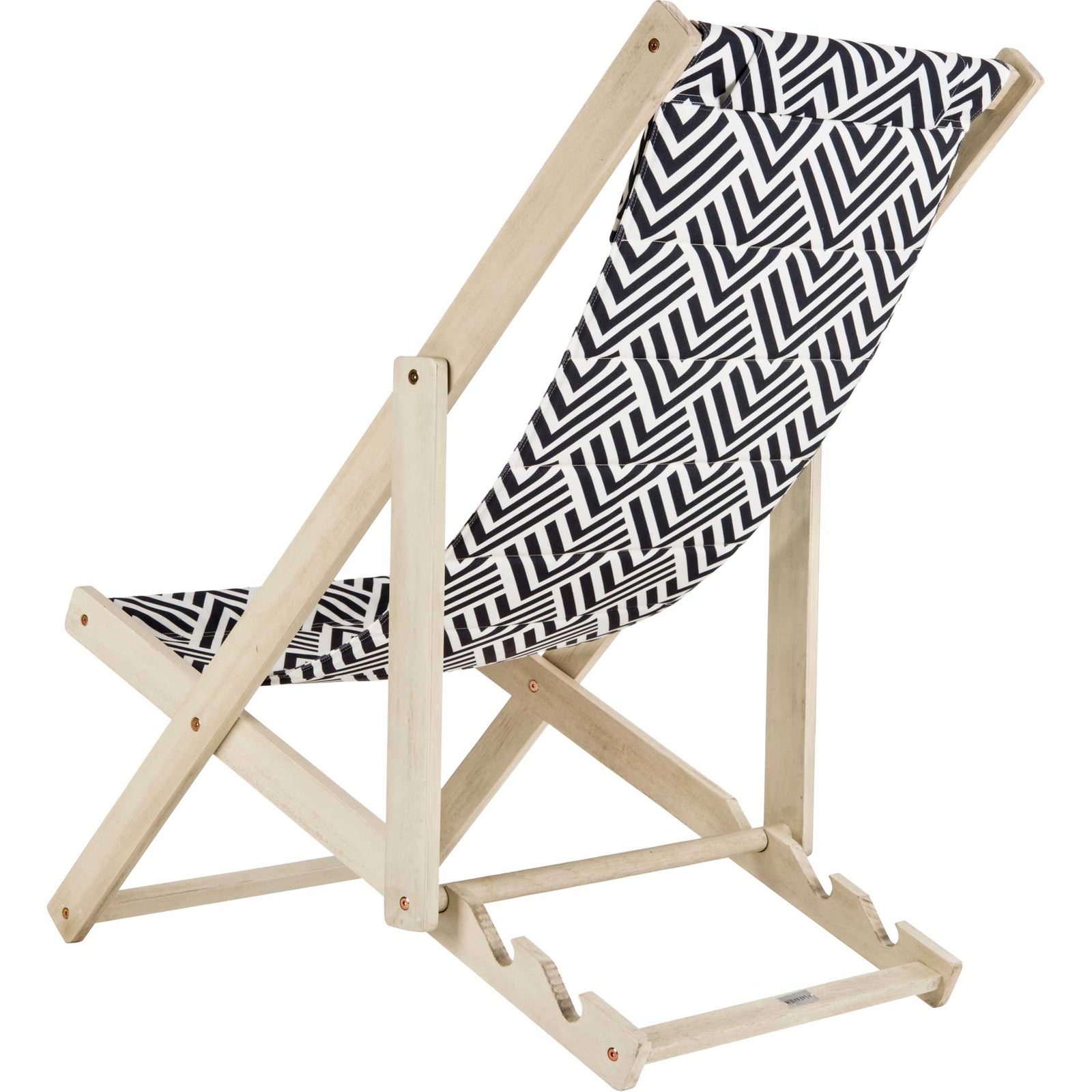 Rigby Foldable Sling Chair White Wash/Navy
