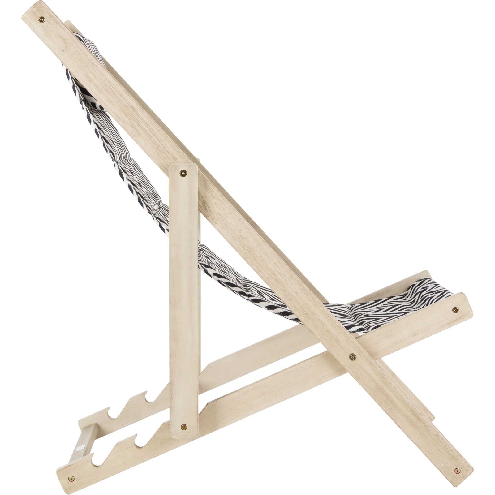 Rigby Foldable Sling Chair White Wash/Navy