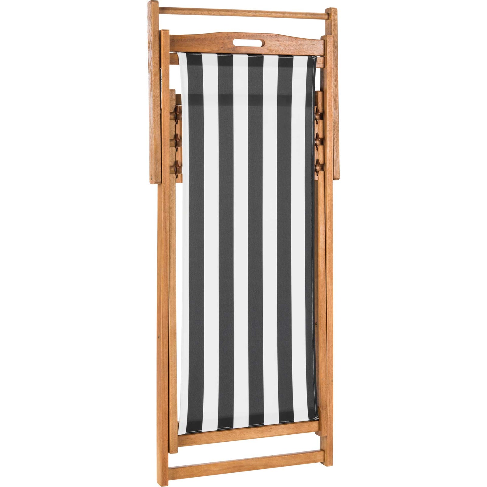 Lombardi Foldable Sling Chair Teak/Black/White (Set of 2)